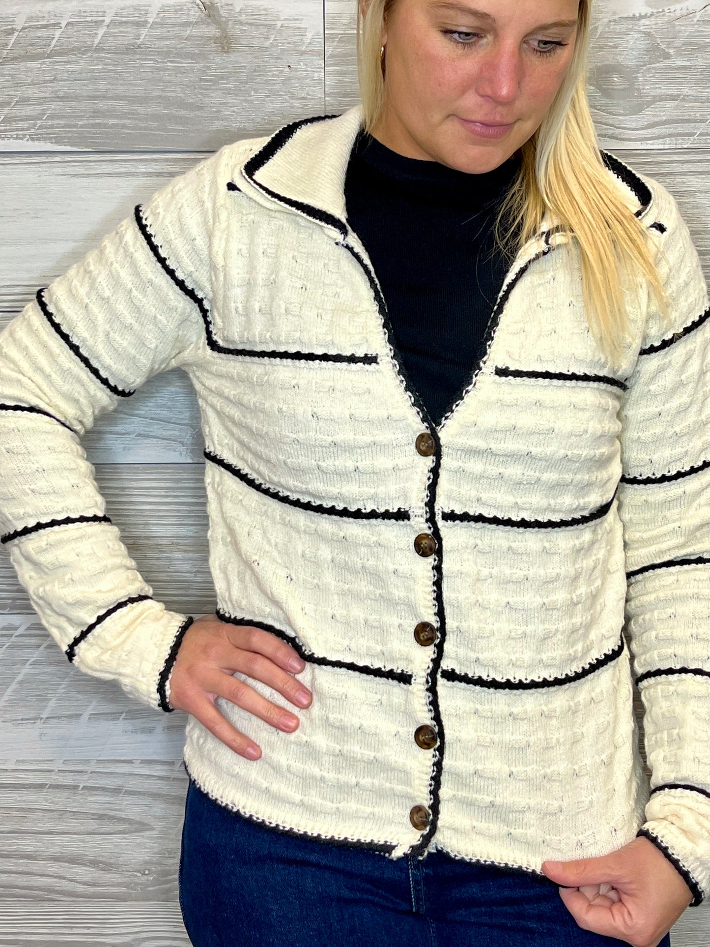 Elena Stripe Cardigan