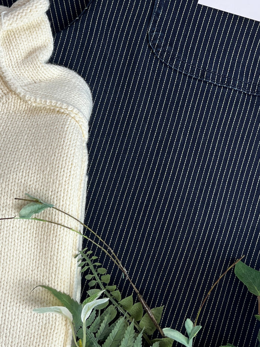 Olivia Navy Stripe Denim