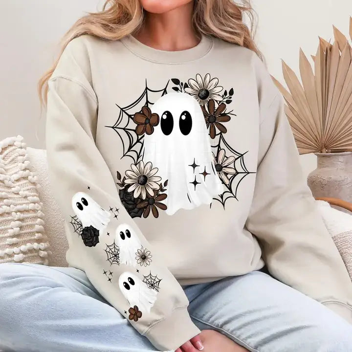 Floral Ghost Sweatshirt