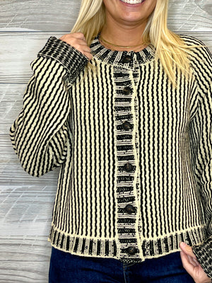 Greta Stripe Cardigan