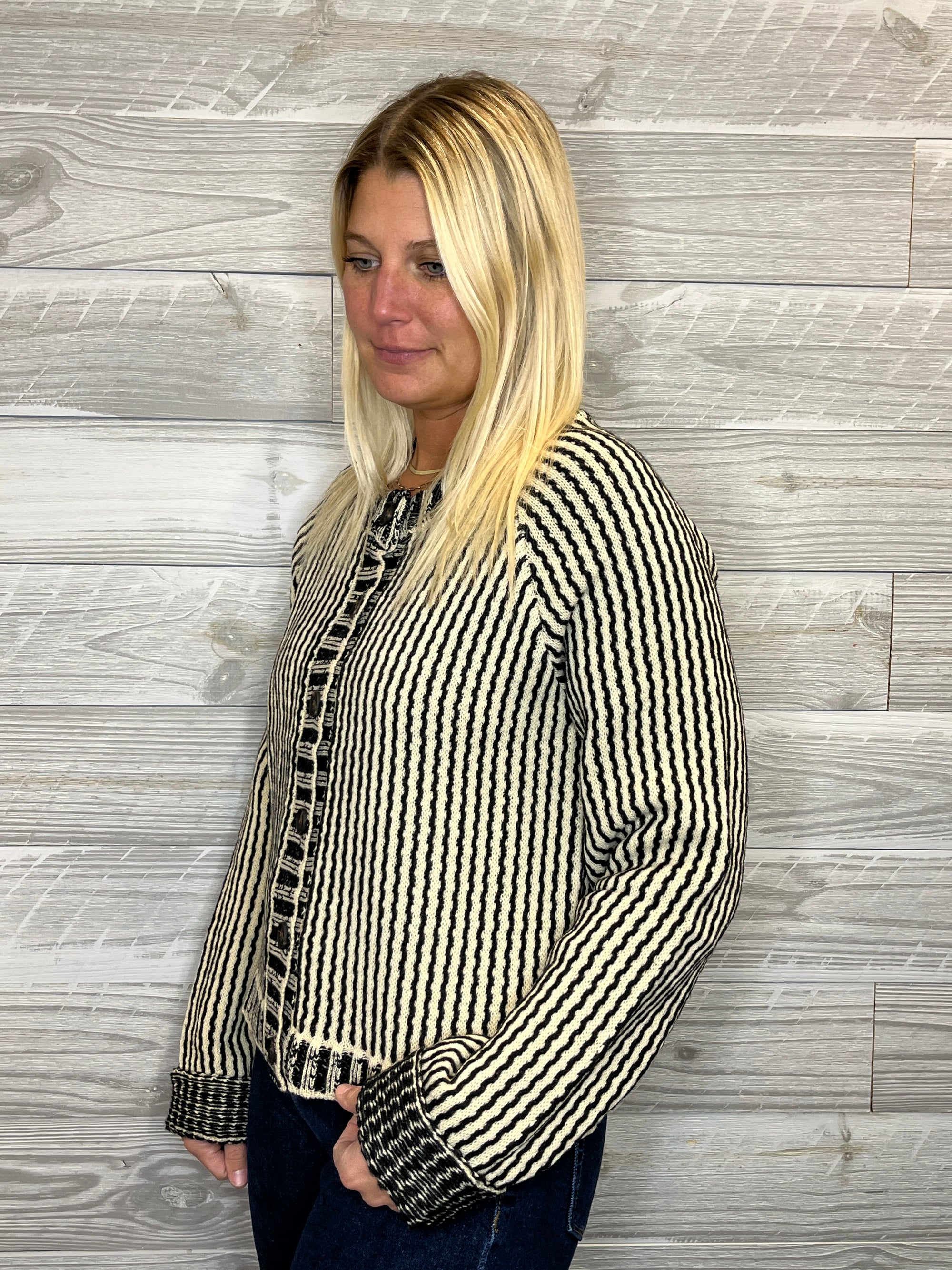 Greta Stripe Cardigan