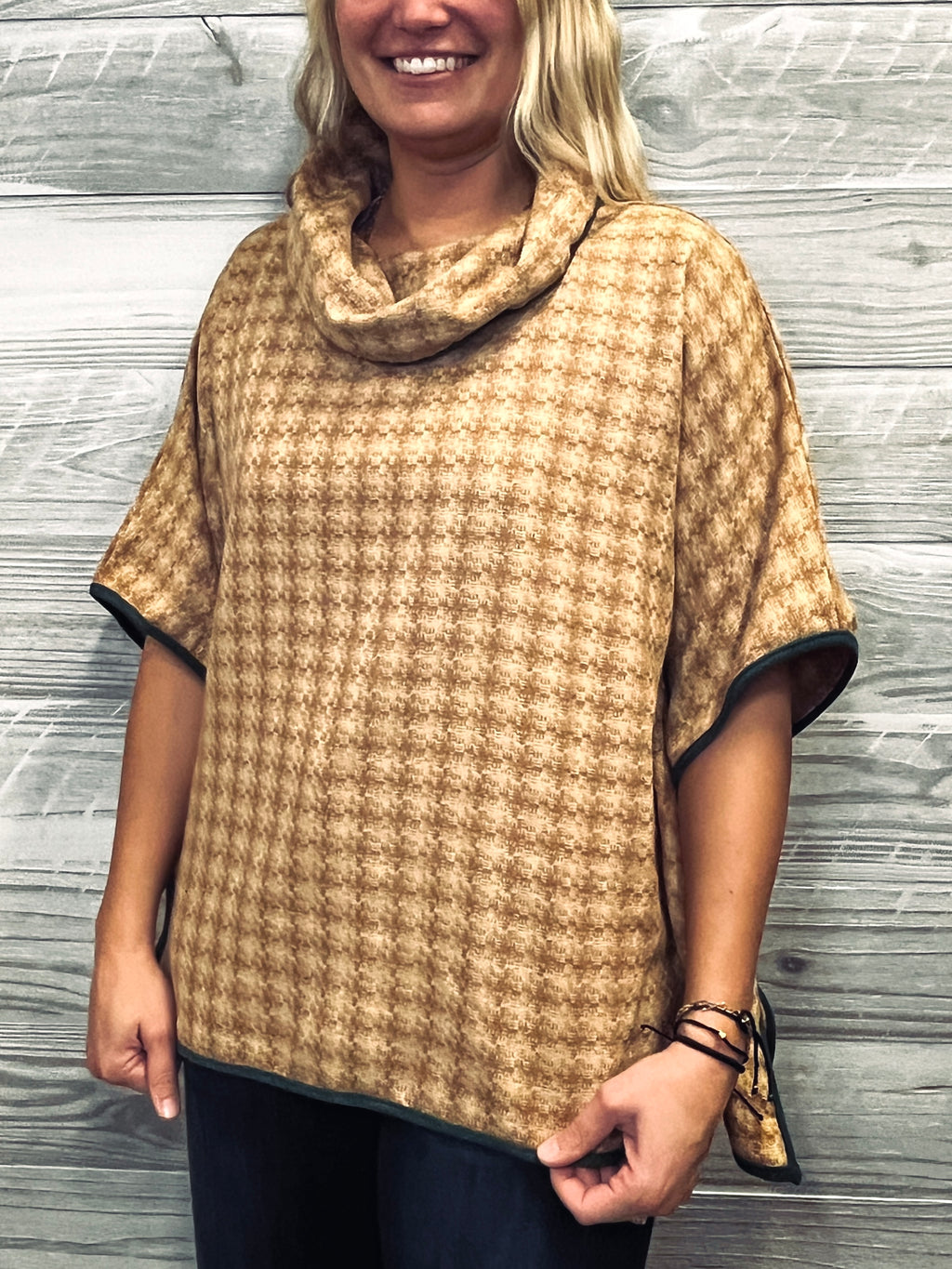 Casey Cowl Neck Poncho