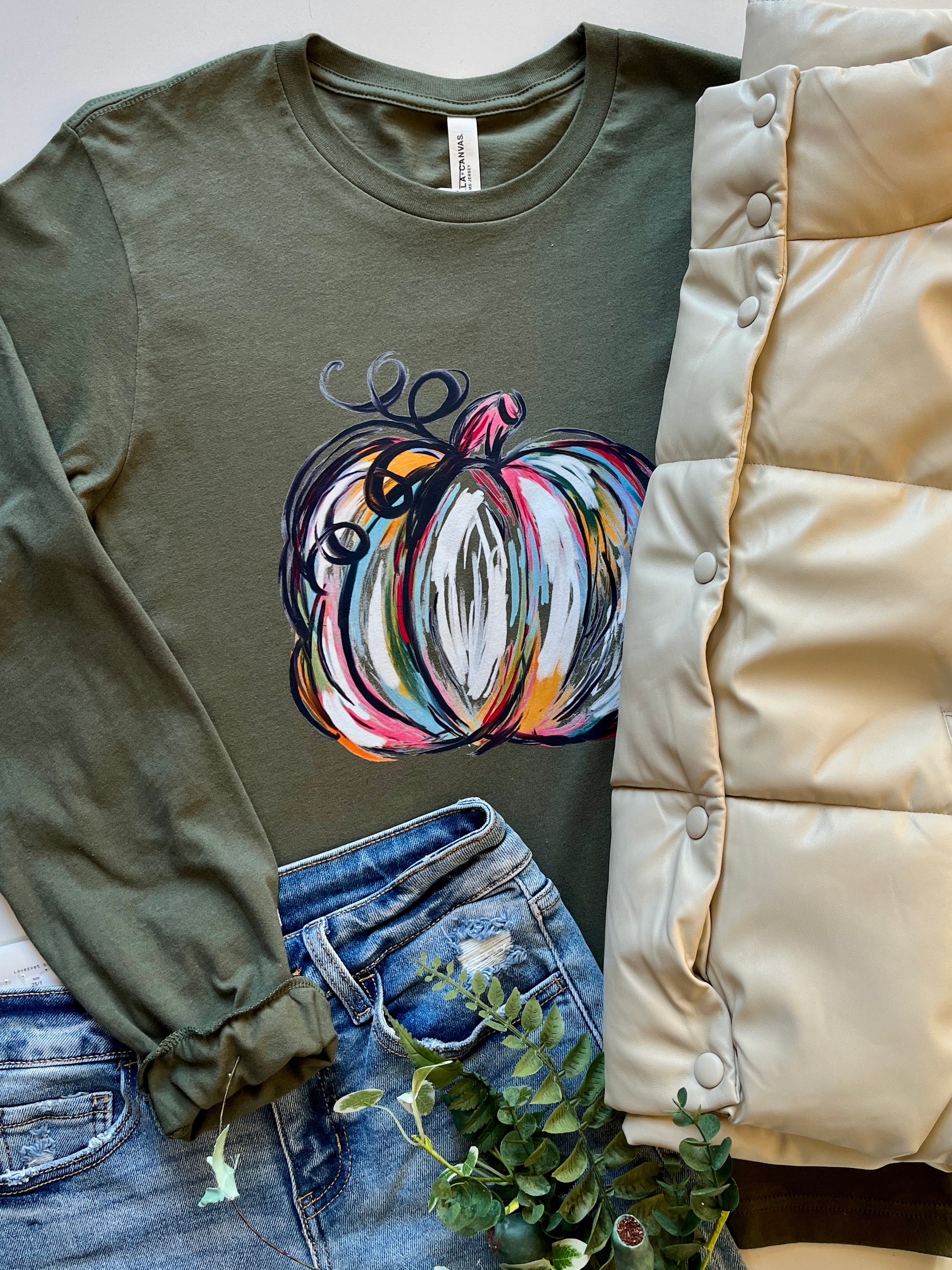 Watercolor Pumpkin Tee