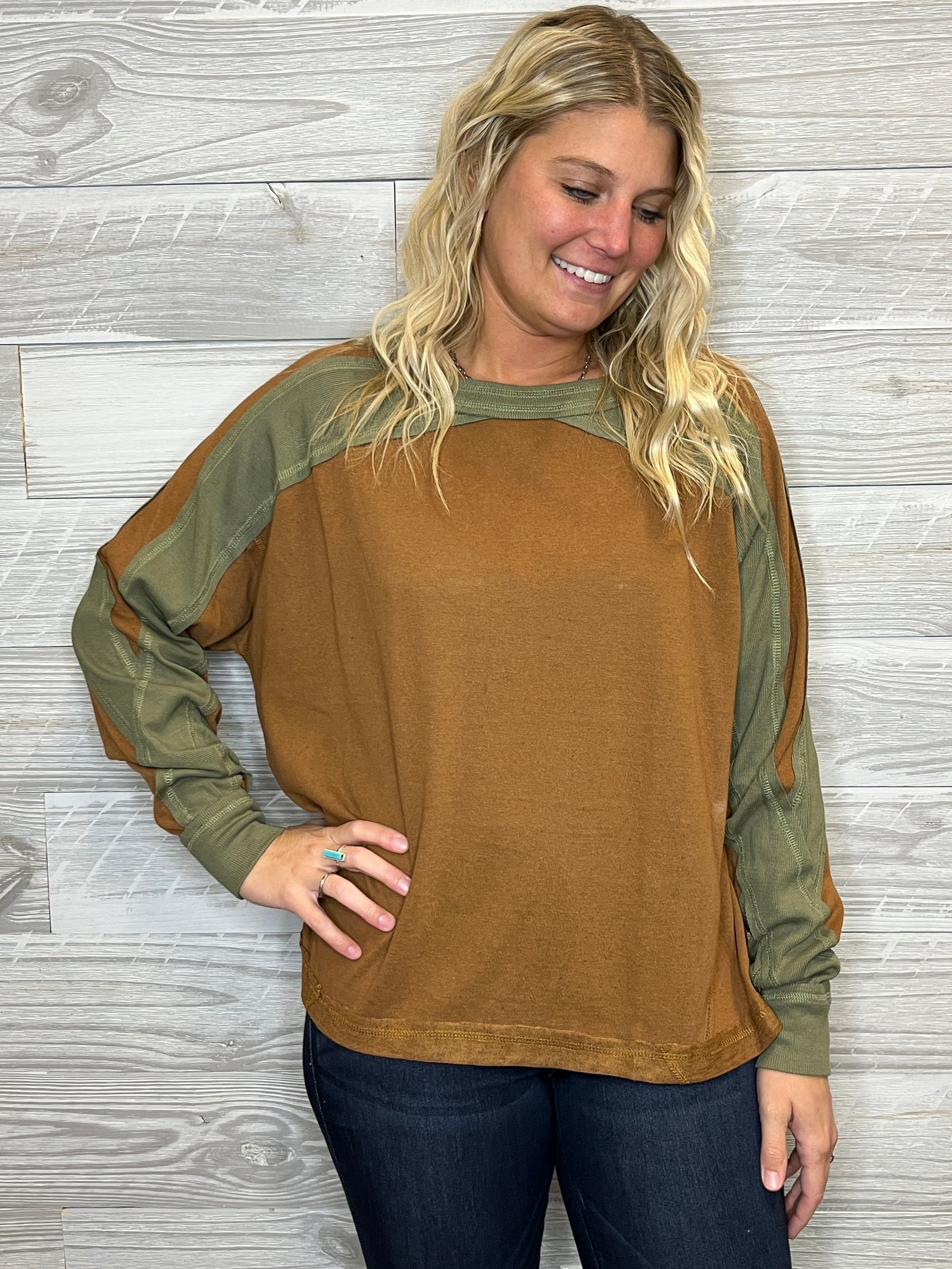 Davey Dolman Sleeve Top