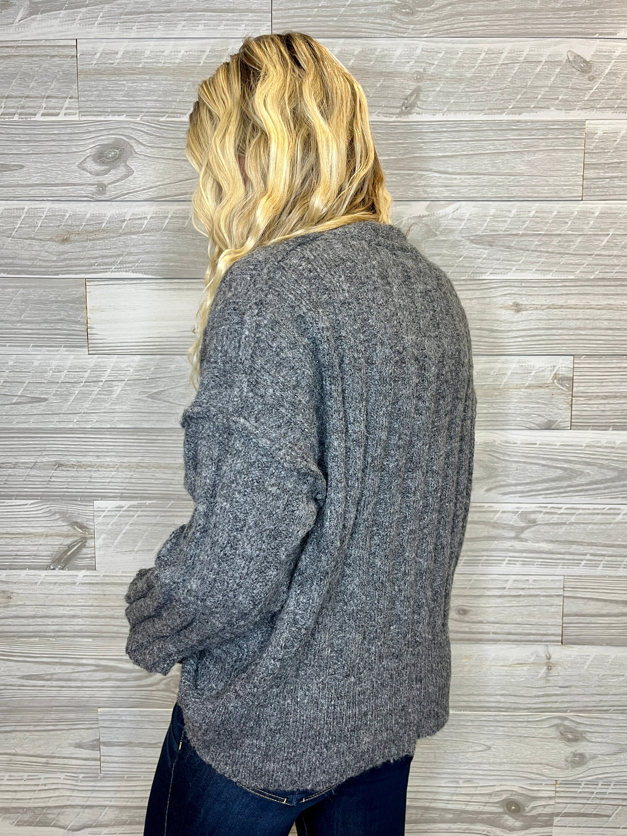 Charlie Charcoal Cardigan