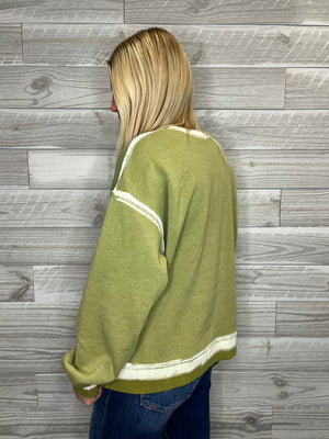 Olive Oil Pullover Sweatshirt