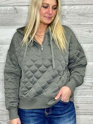 Dahlia Quilted Hoodie