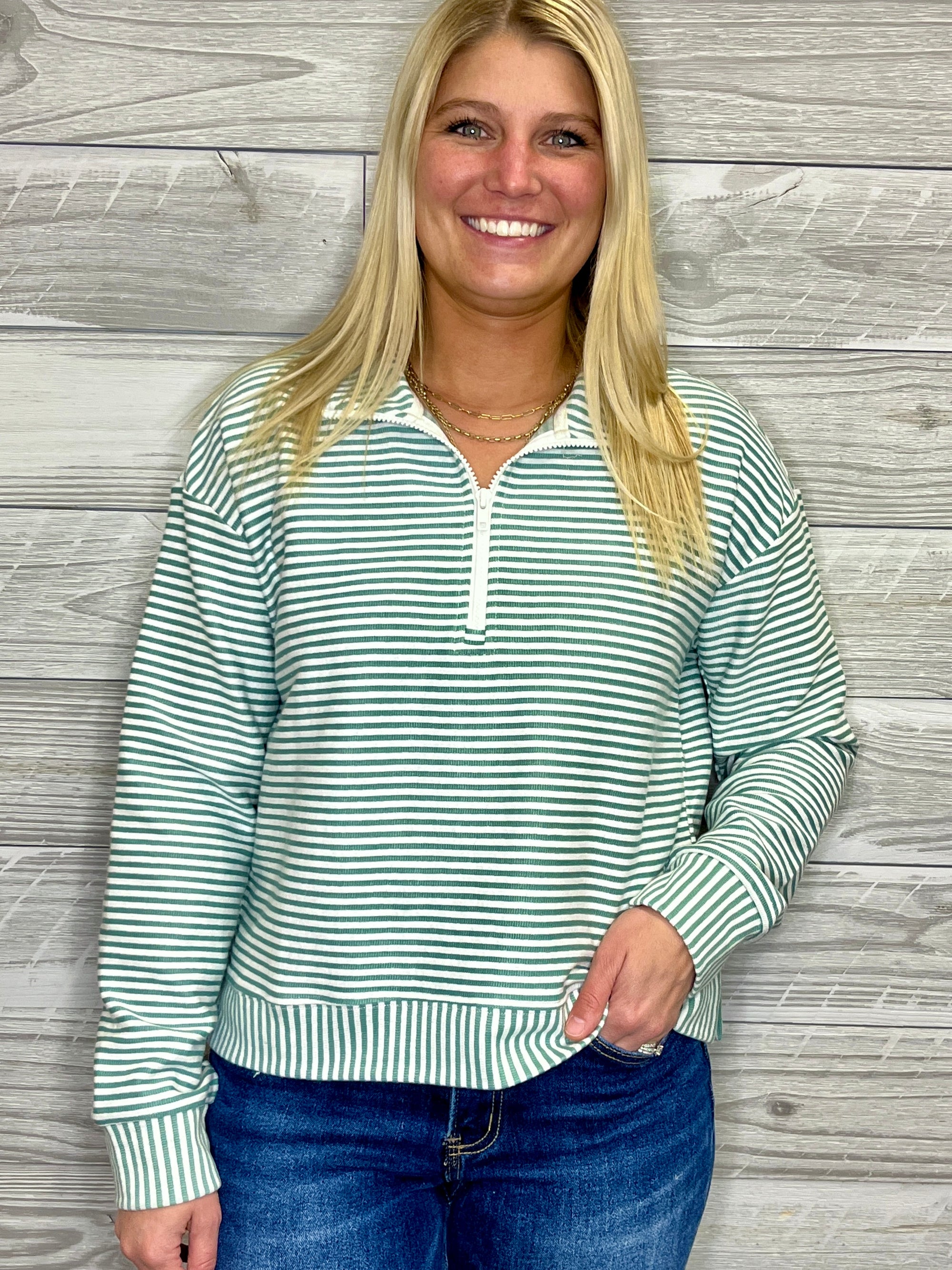 Sunny Days Stripe Sweatshirt