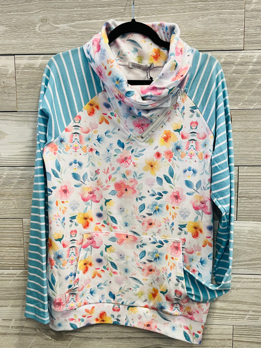 Zoey Zip Cowl Neck Sweatshirt