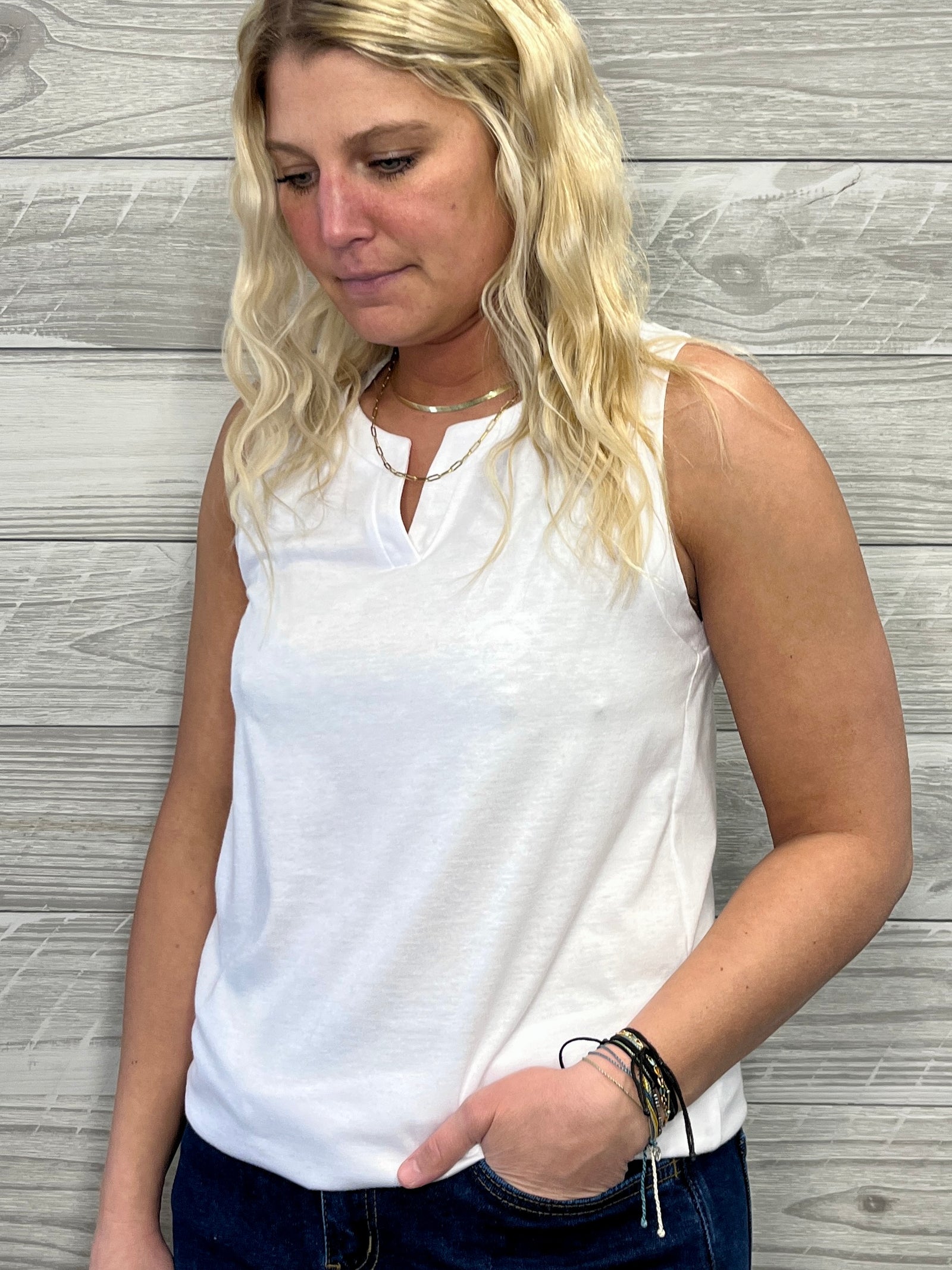 Katelyn Knotched Tank Top