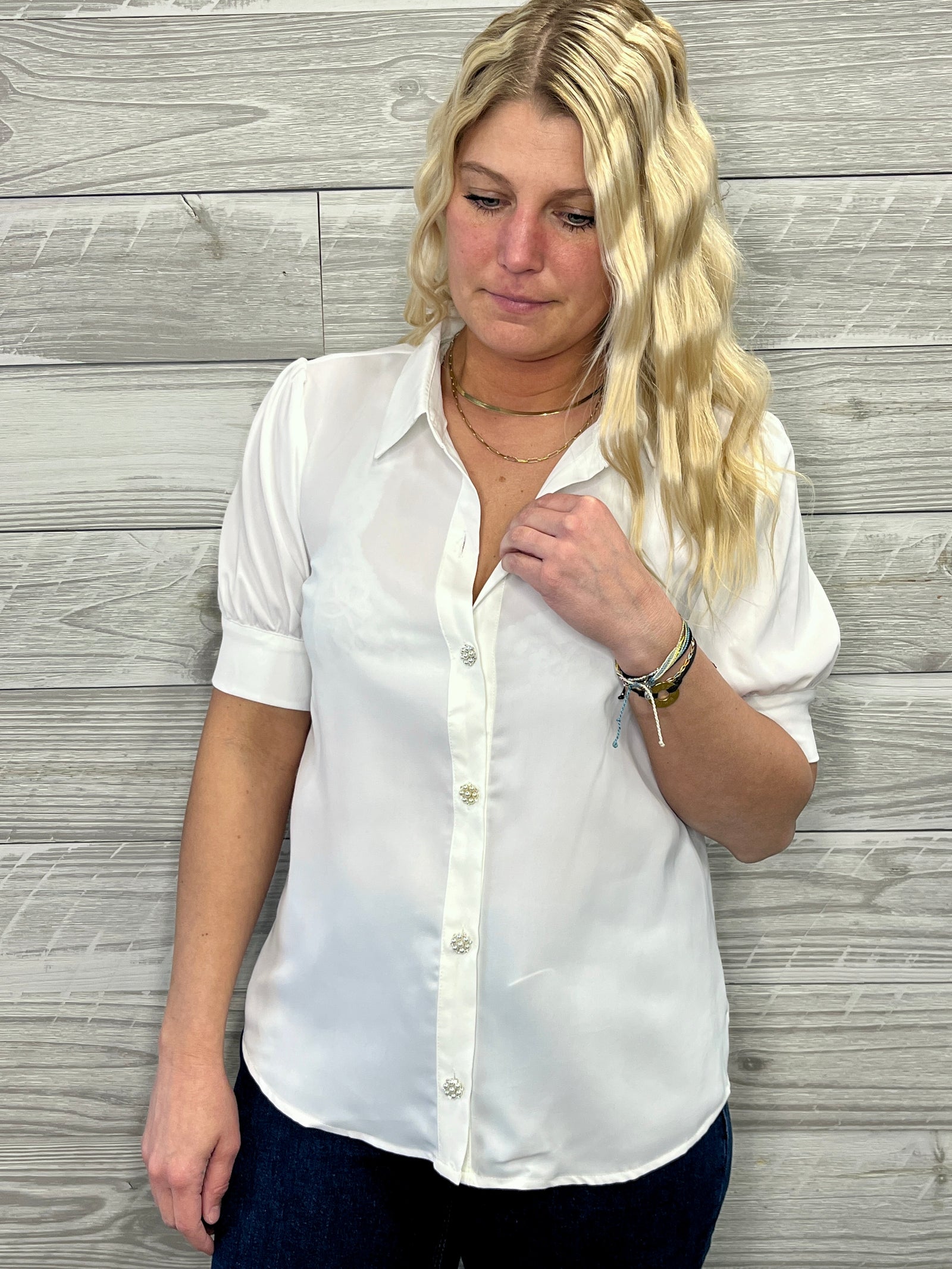 Samantha Button Blouse