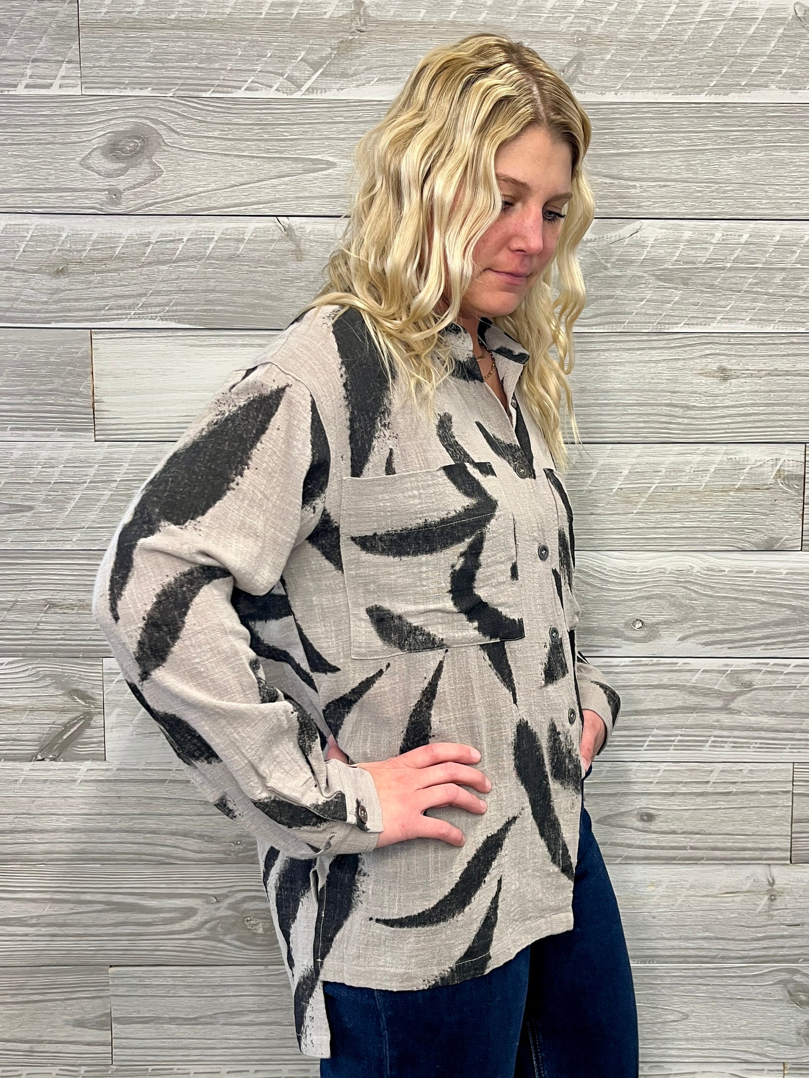 Elodie Button Up Top