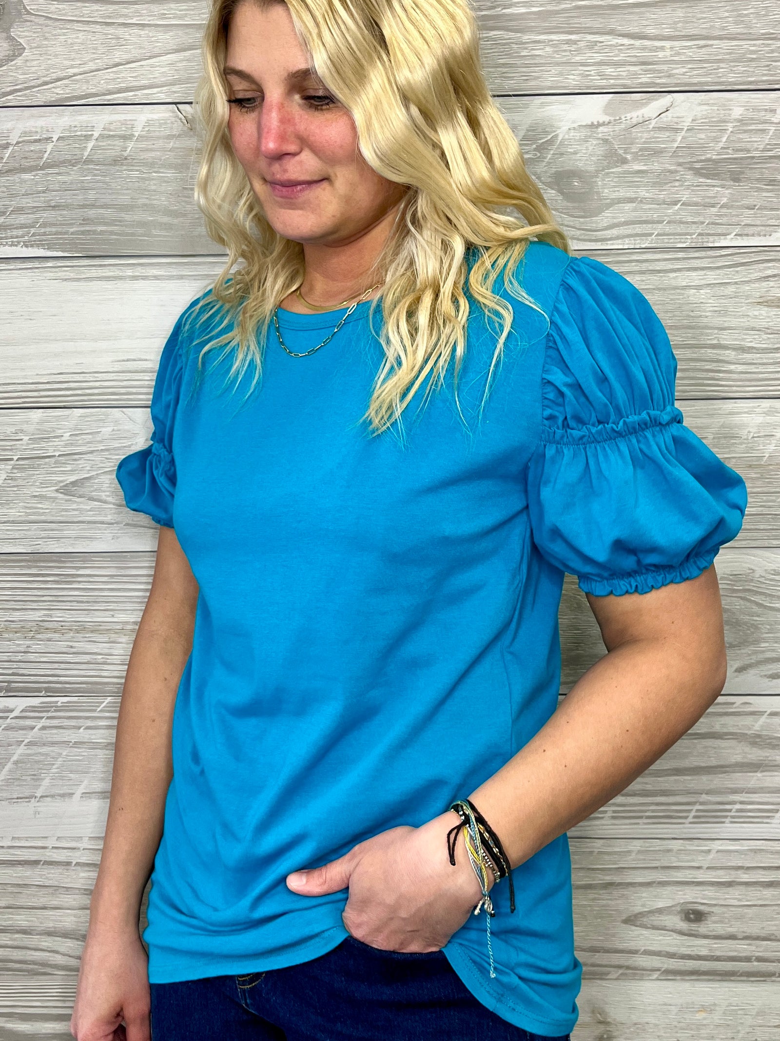 Trina Turquoise Top