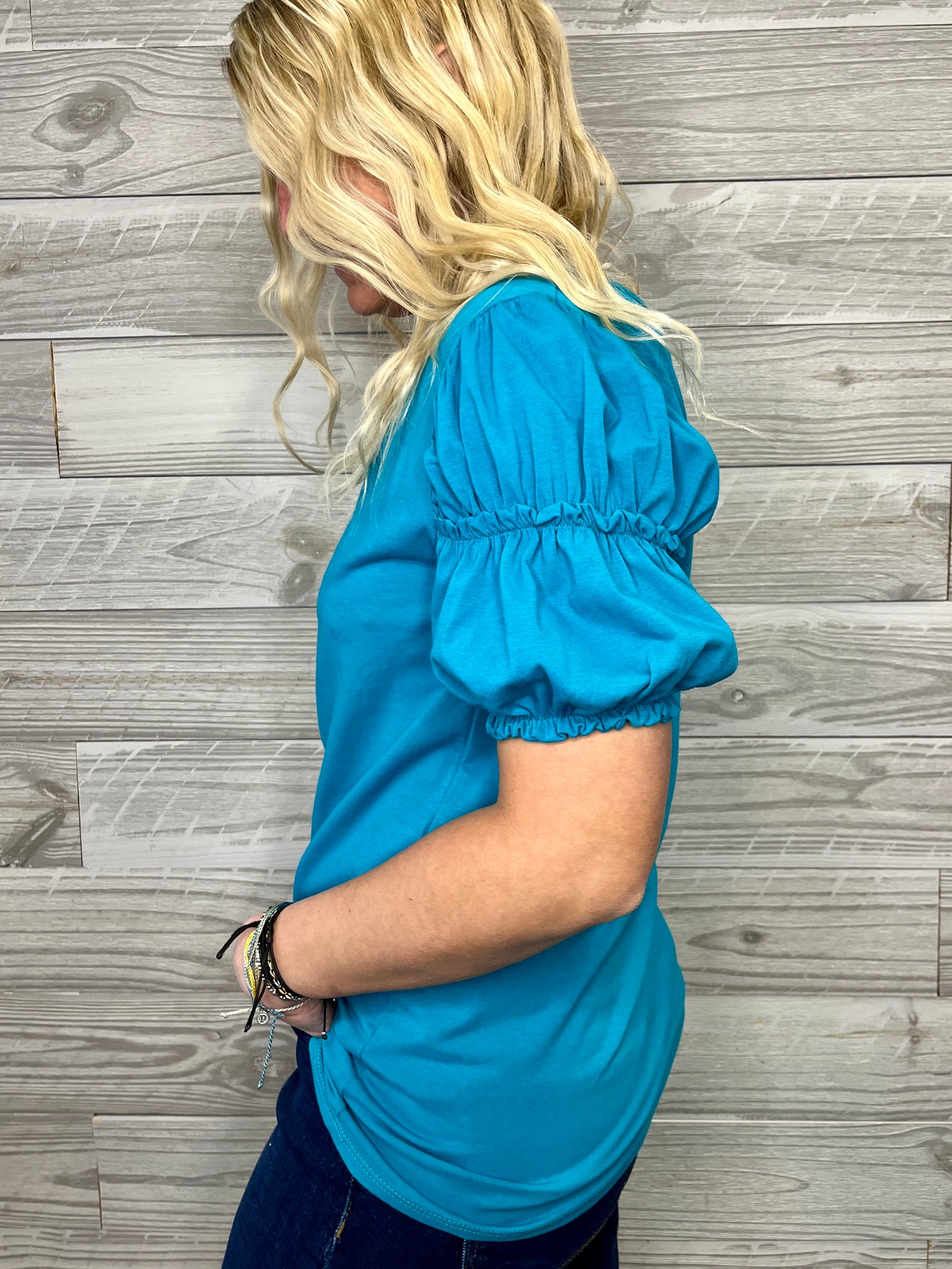 Trina Turquoise Top