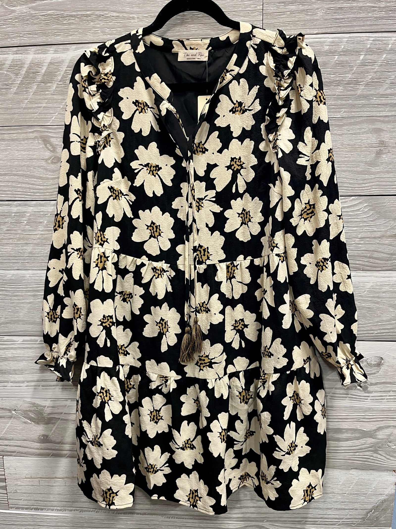 Nadia Black Floral Dress