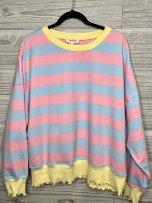 Elizabeth Striped Crewneck
