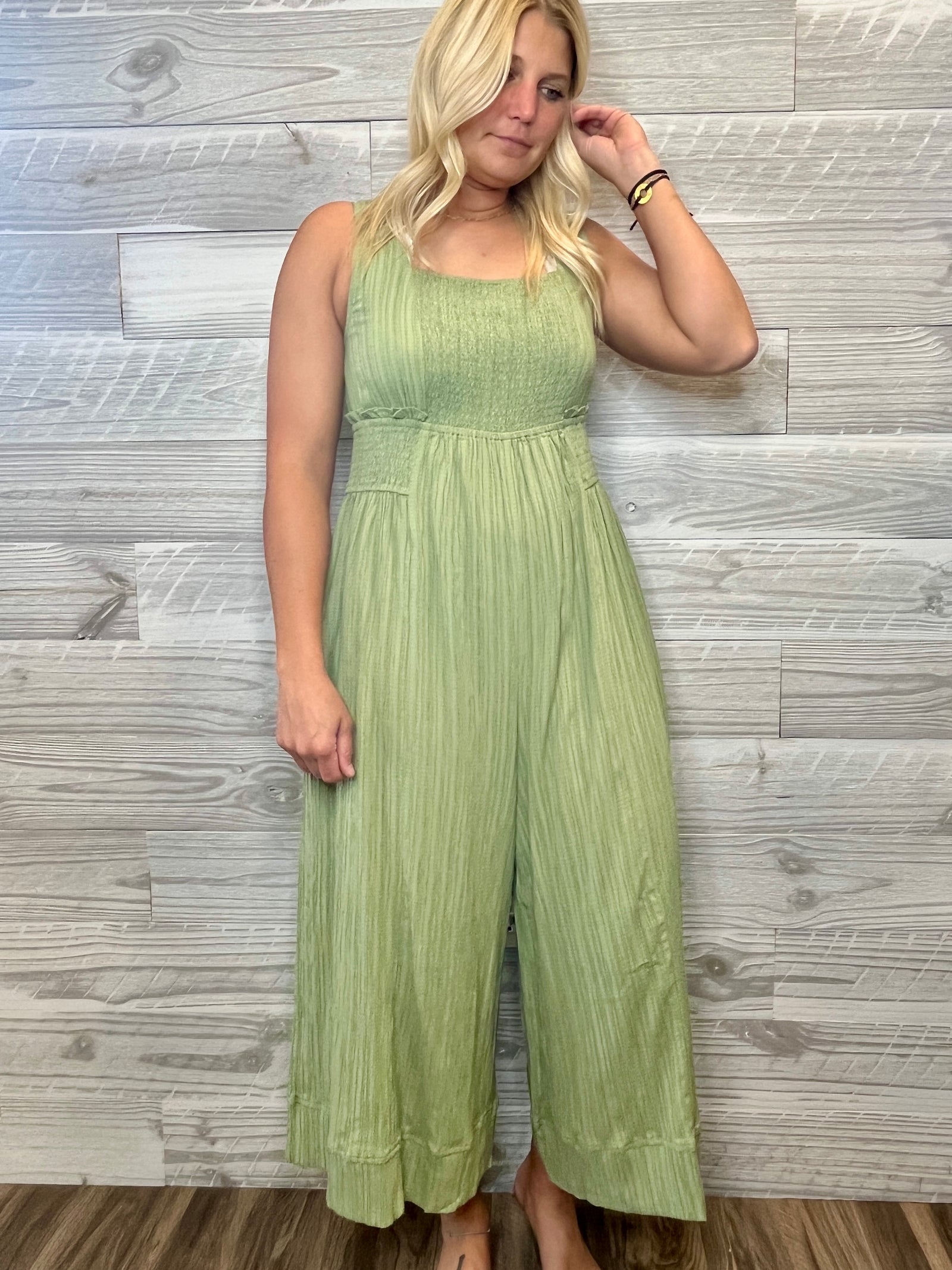 Jeanie Sage Jumpsuit