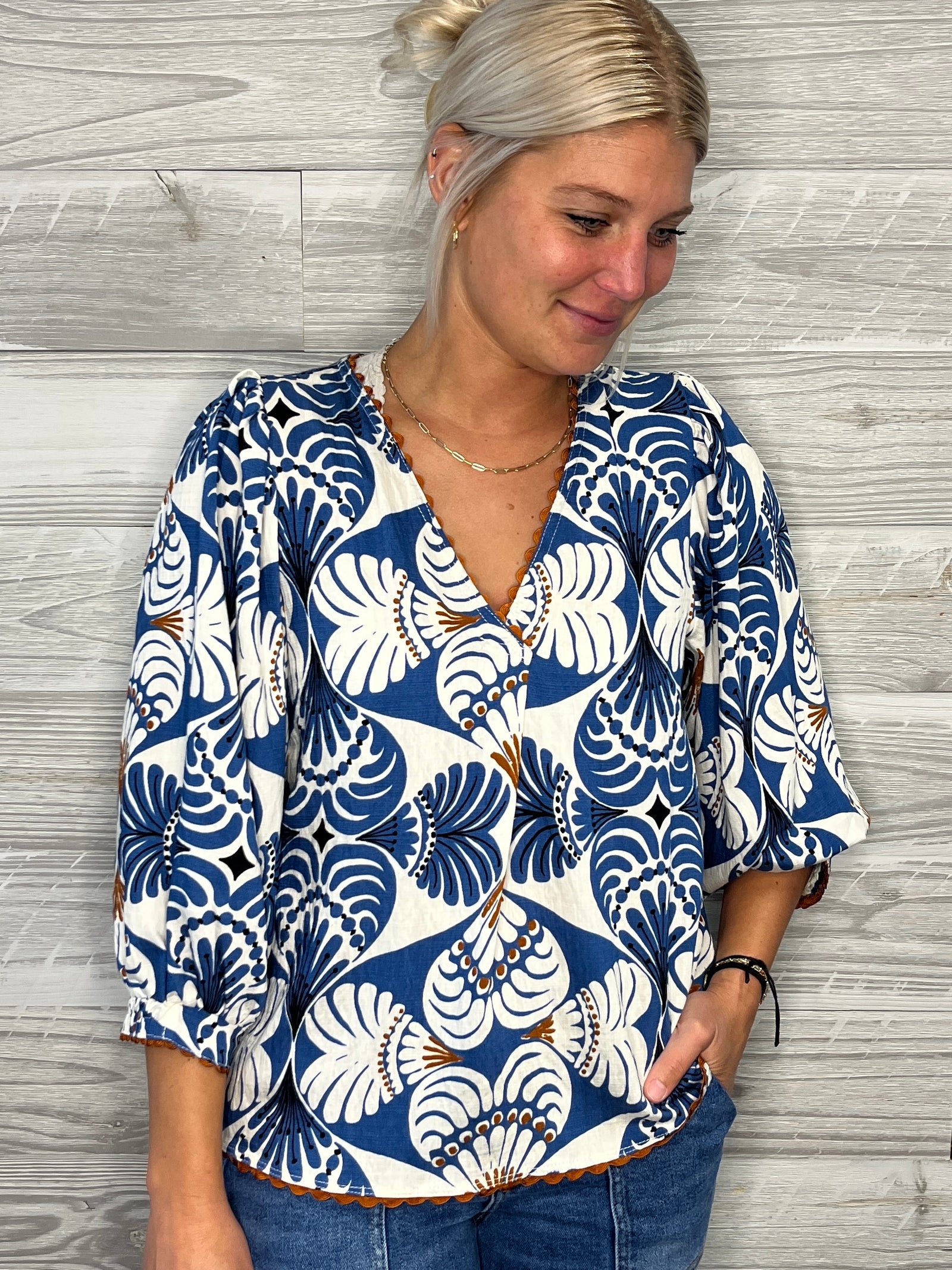 Charlene Printed Blouse