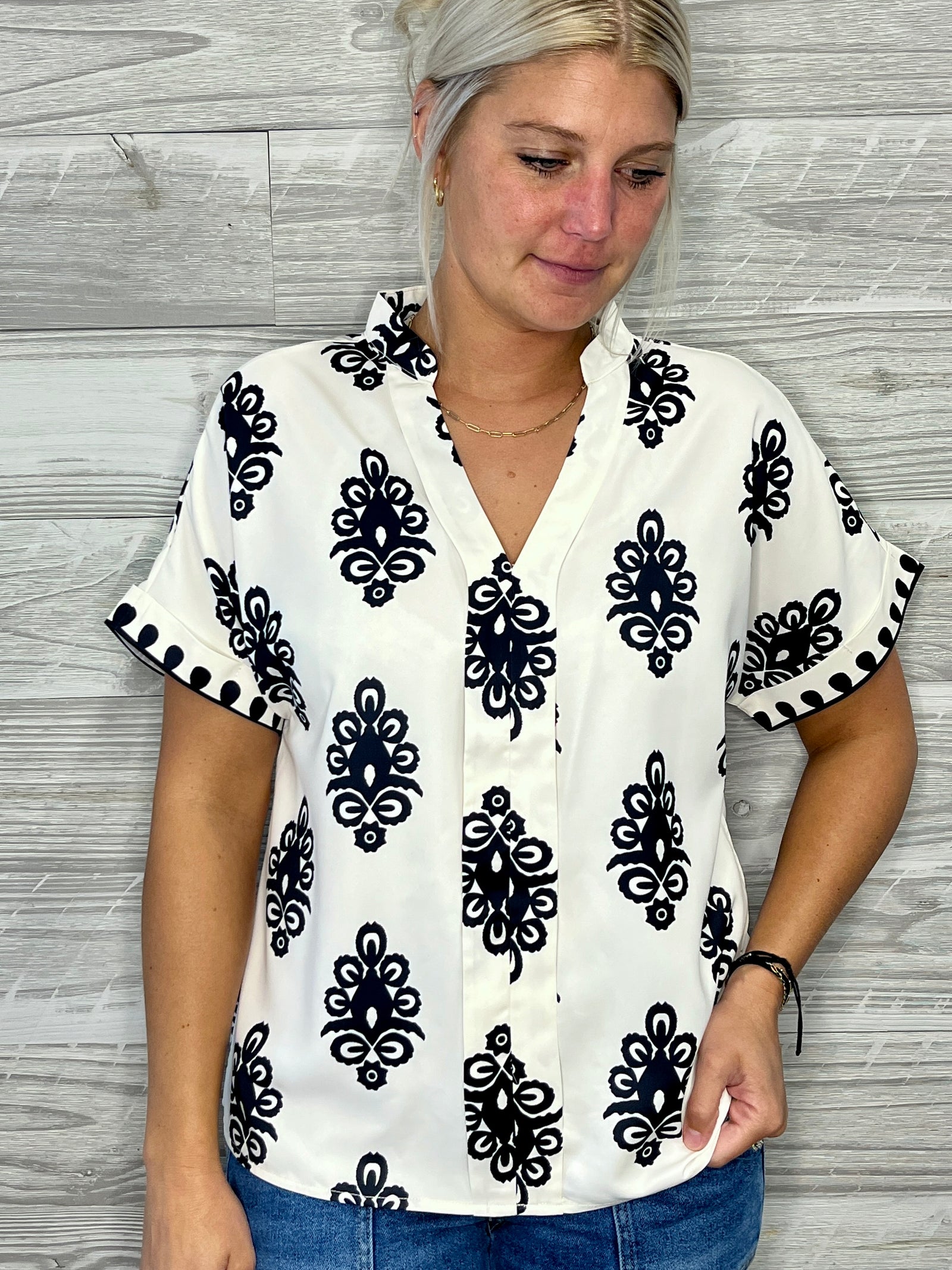 Nadia Print Top