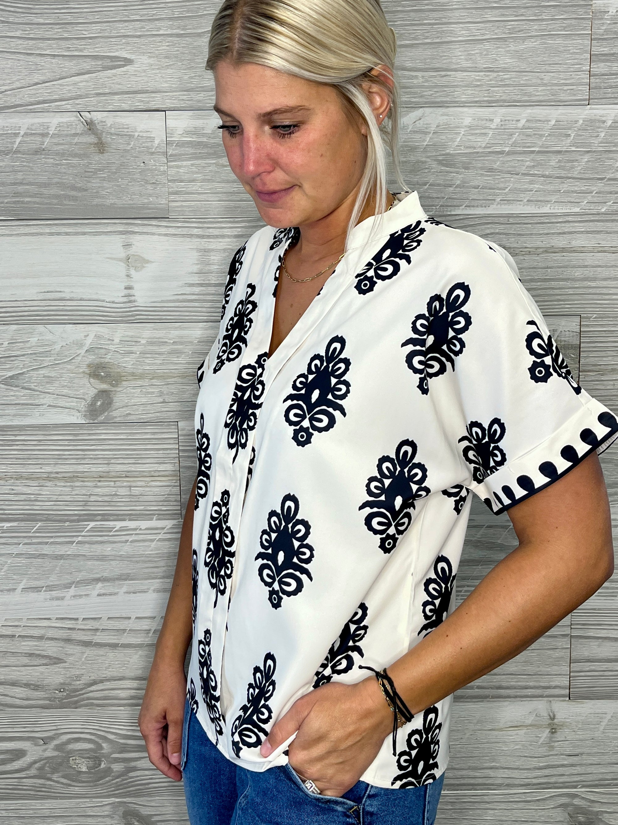 Nadia Print Top