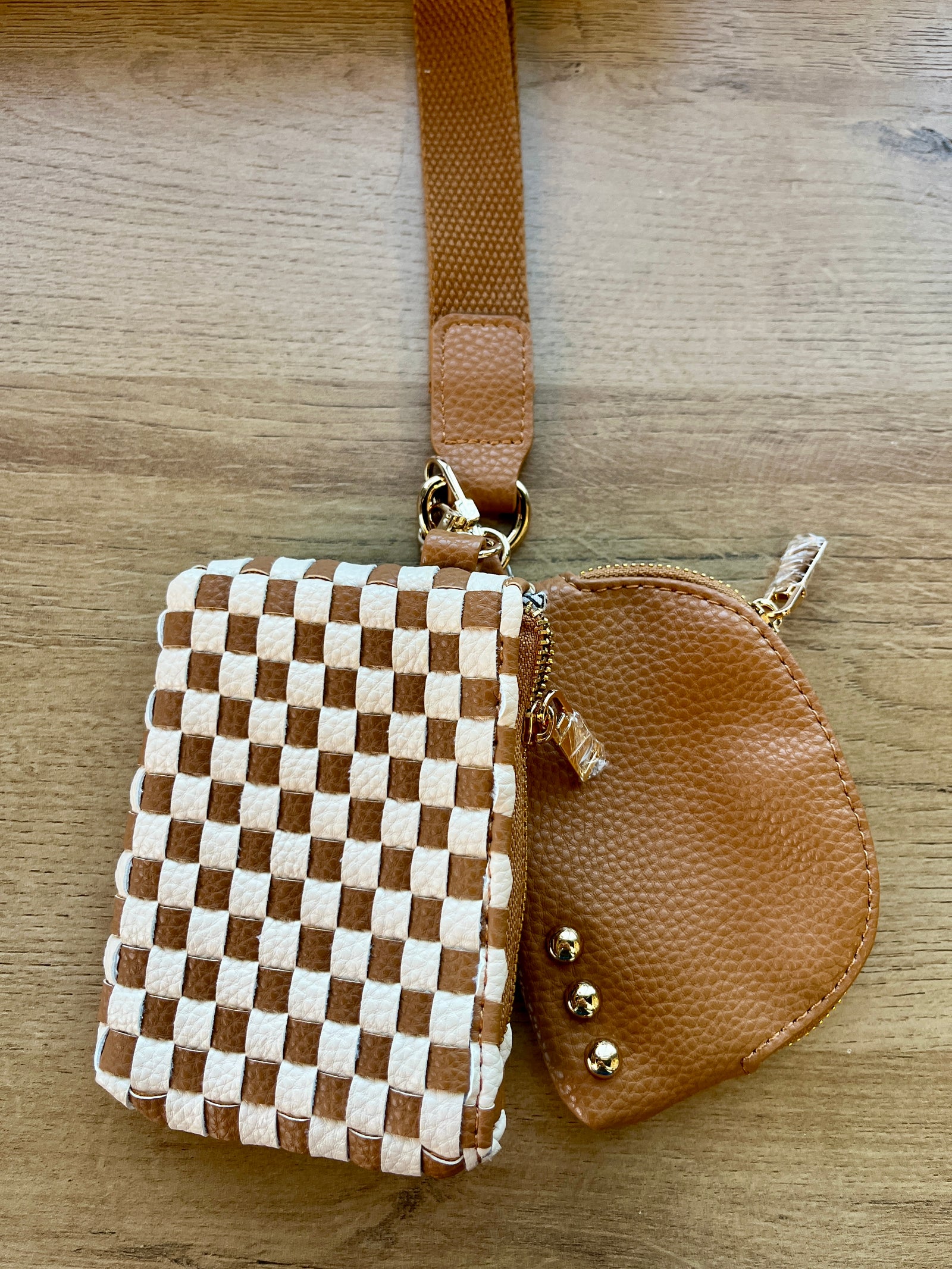 Wonderlust Woven Dual Pouch Wristlet