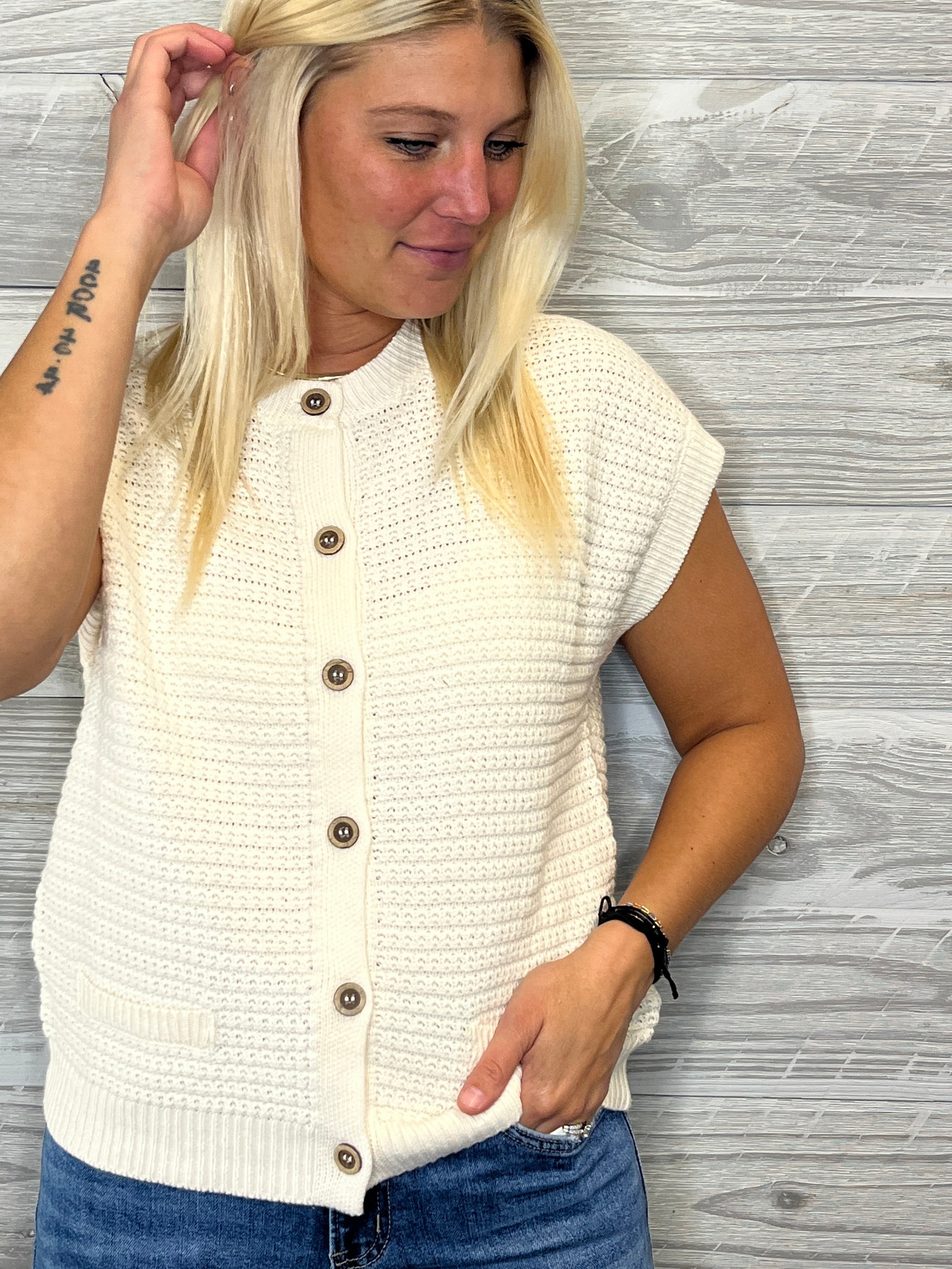 Elise Cream Vest