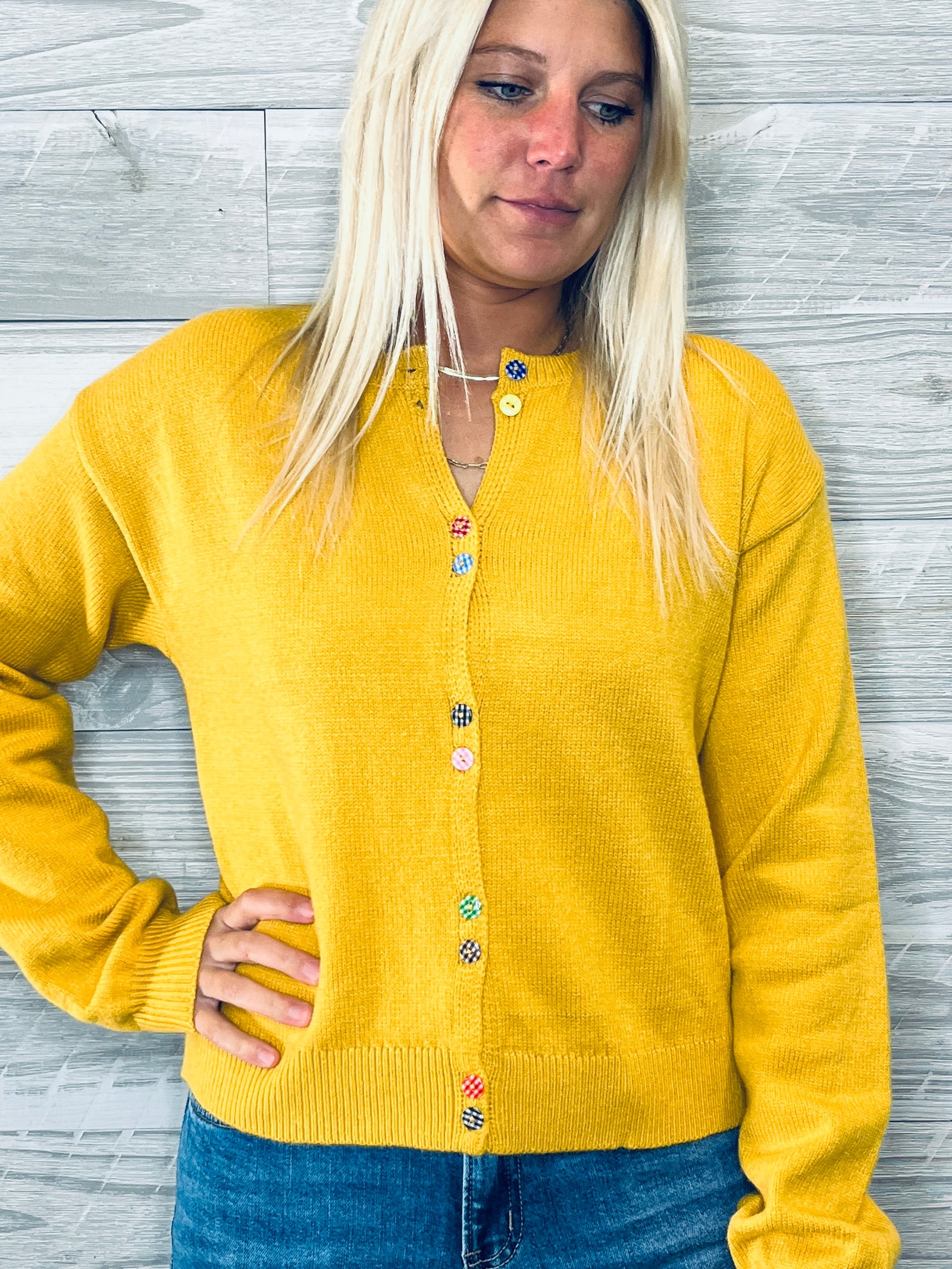 Heidi Mustard Cardigan
