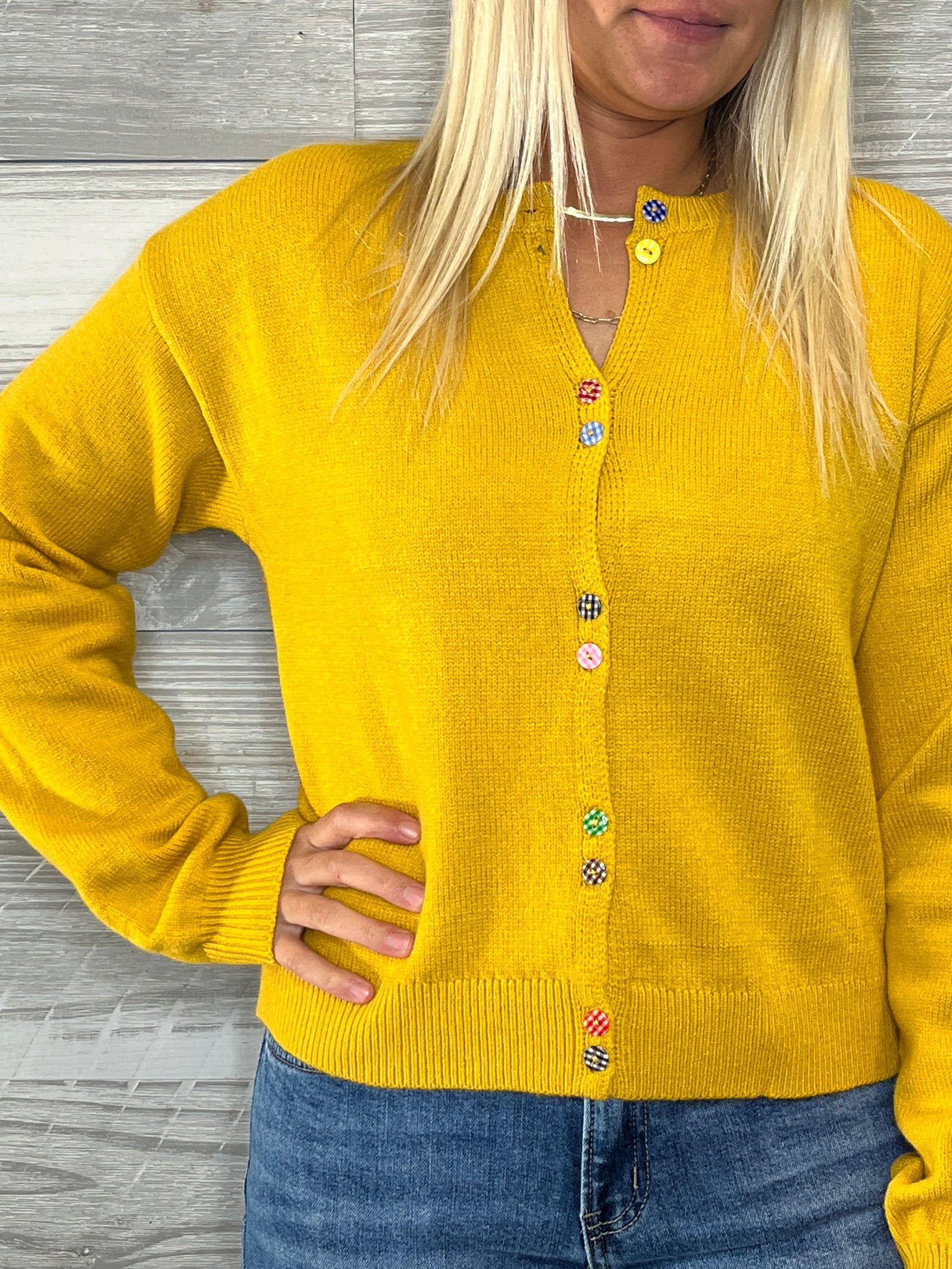 Heidi Mustard Cardigan