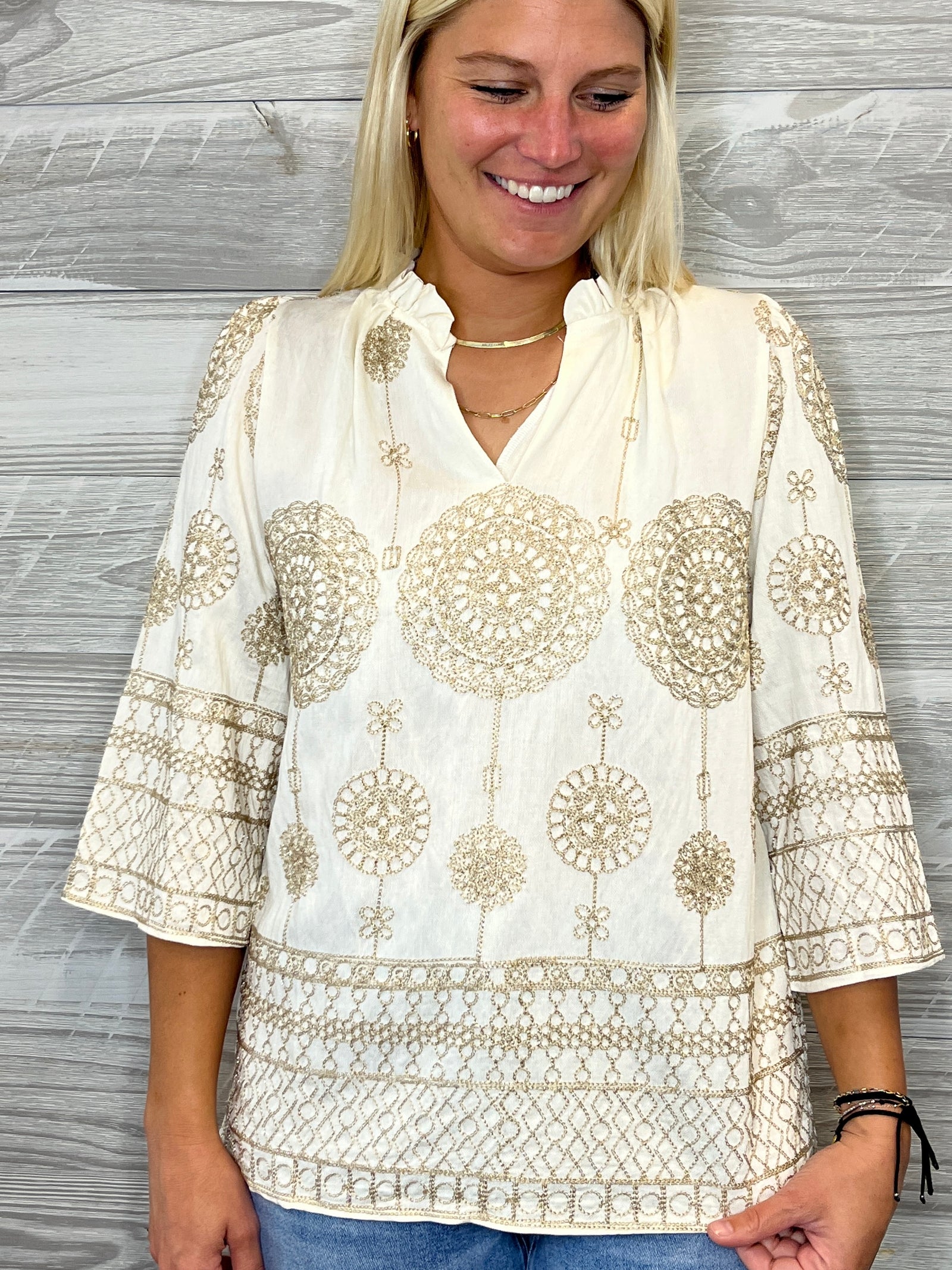 Kinsley Gold Accent Blouse