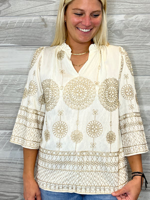 Kinsley Gold Accent Blouse