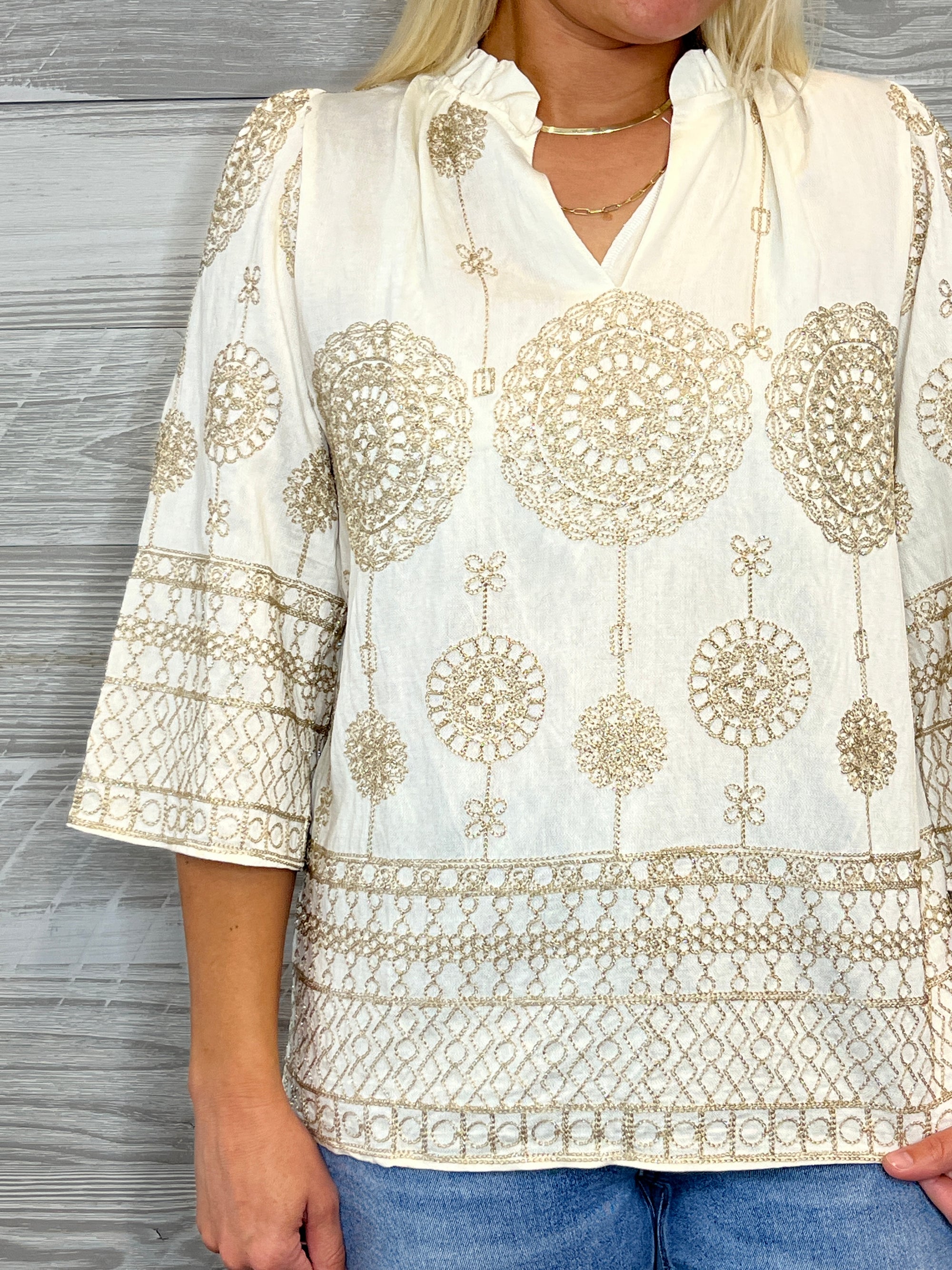 Kinsley Gold Accent Blouse