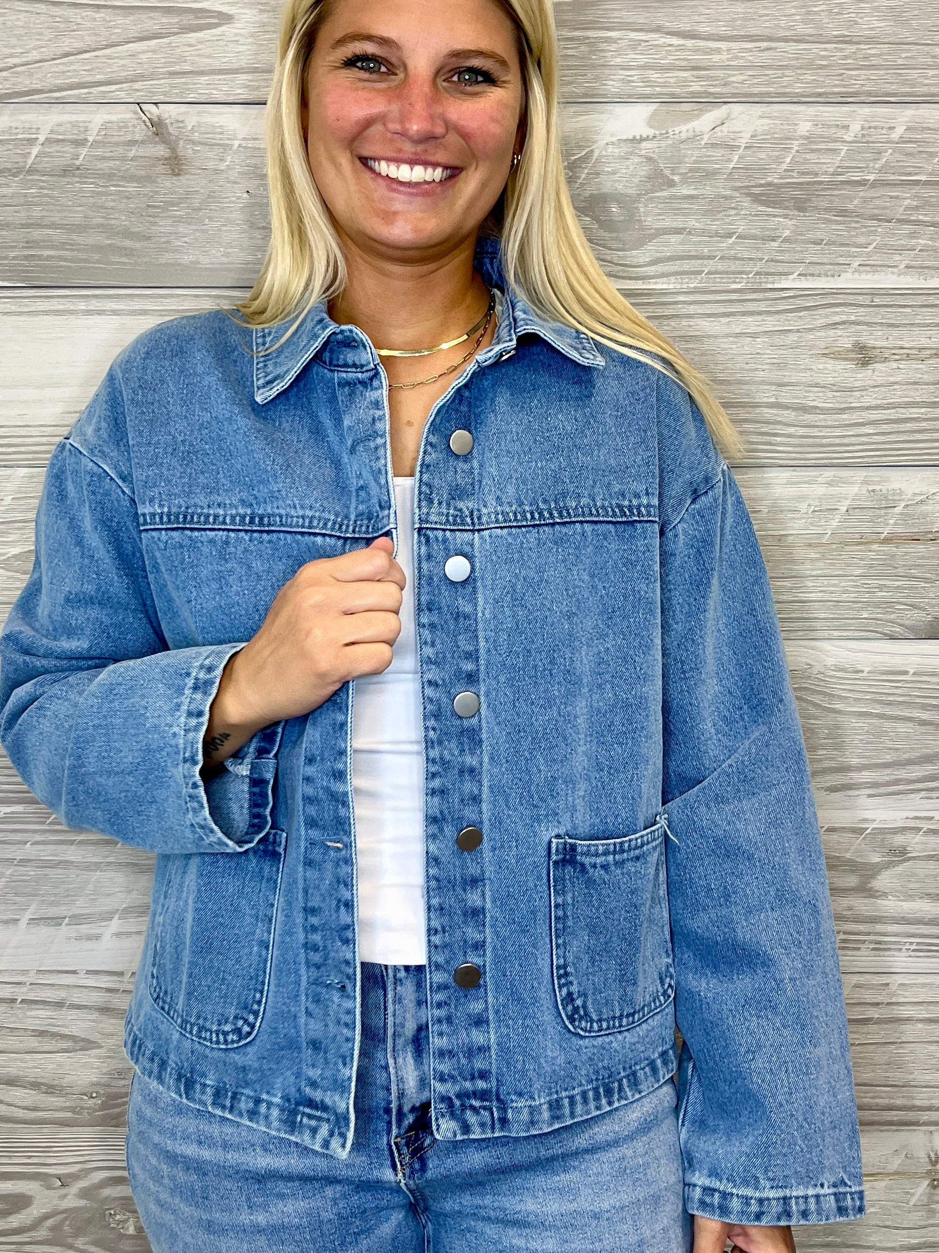 Geo Denim Jacket