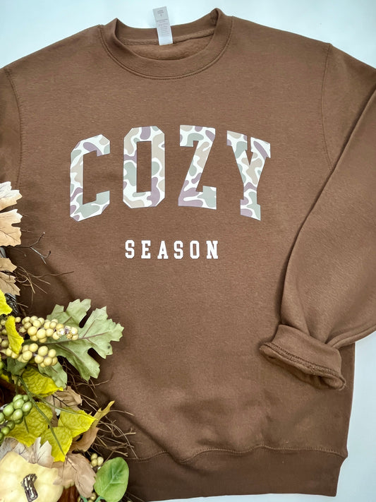 Cozy Season Camo Crewneck