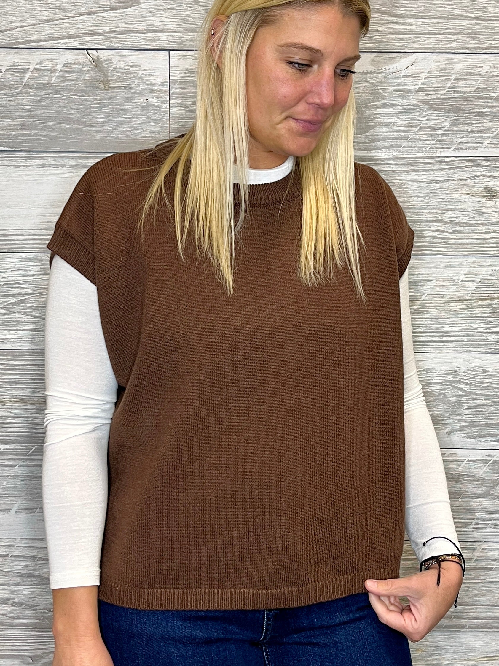 Penny Brown Sweater Vest