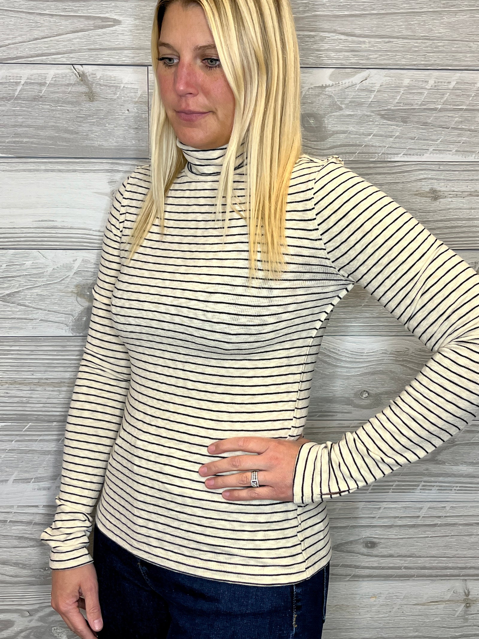 Truman Striped Turtleneck