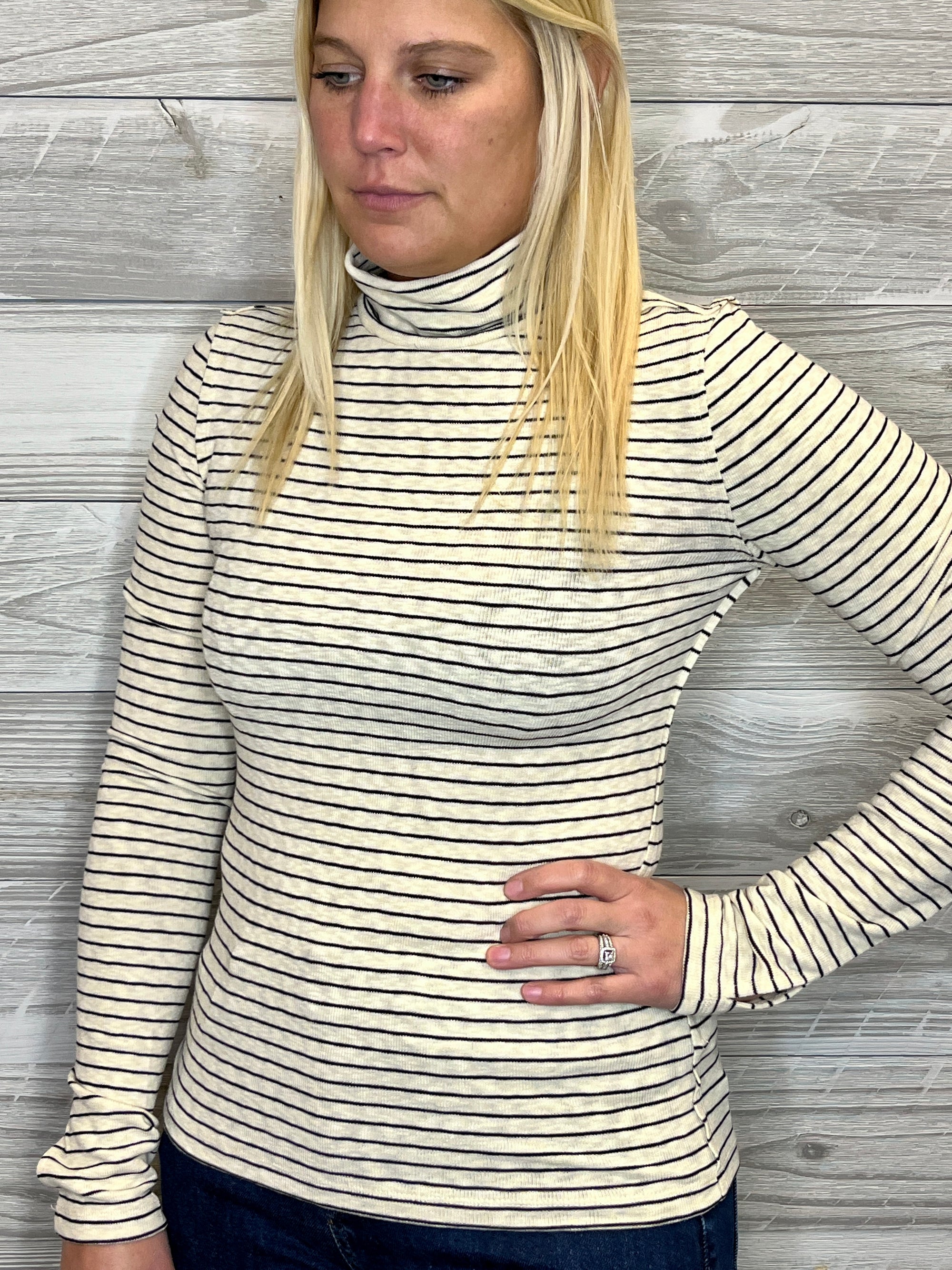 Truman Striped Turtleneck