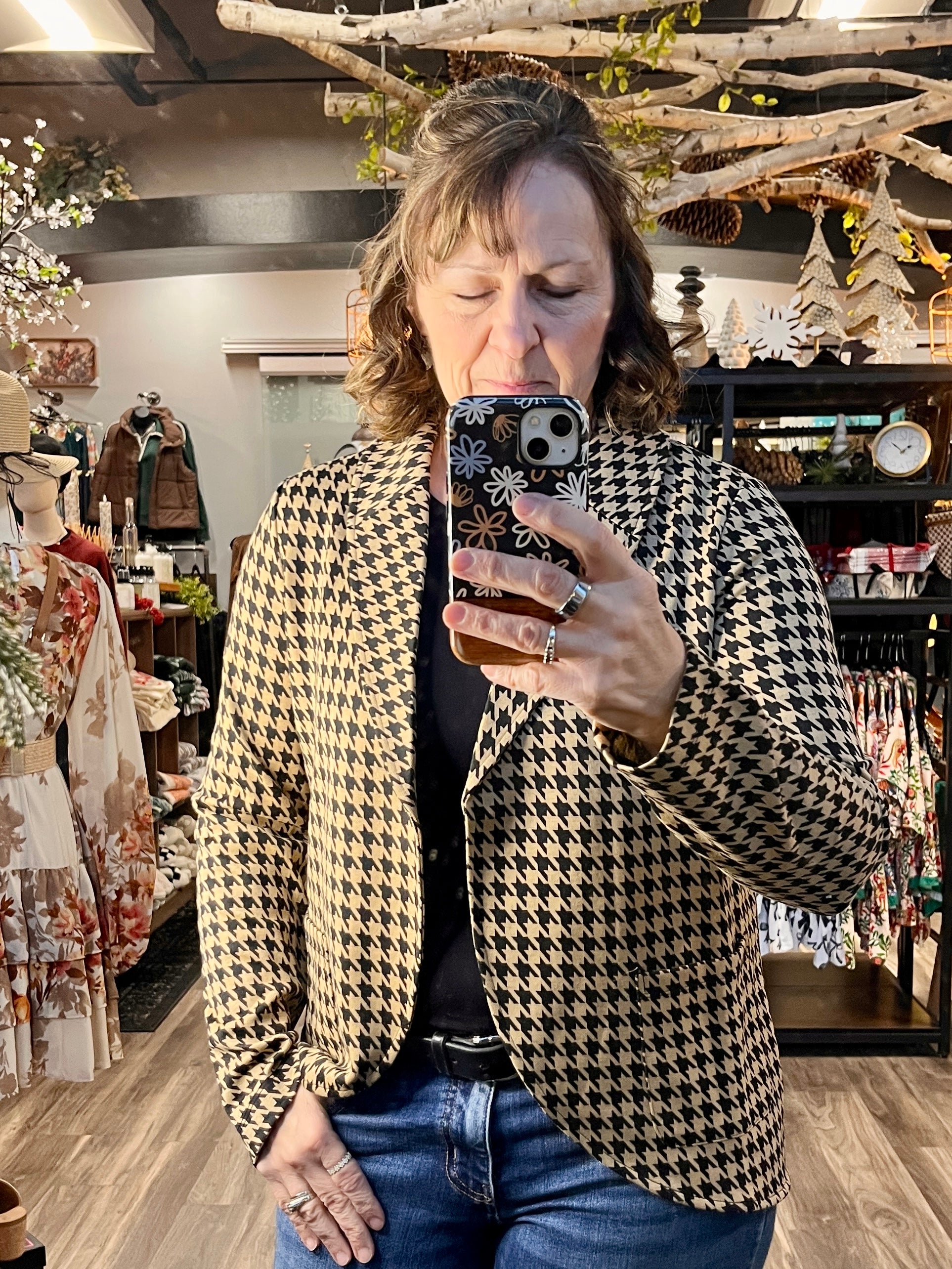 Leslie Houndstooth Blazer