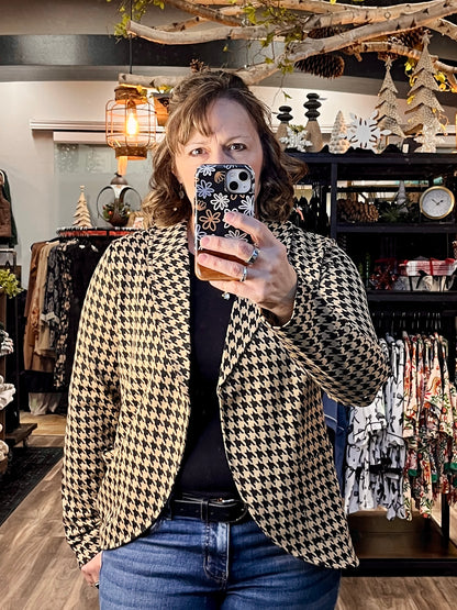 Leslie Houndstooth Blazer
