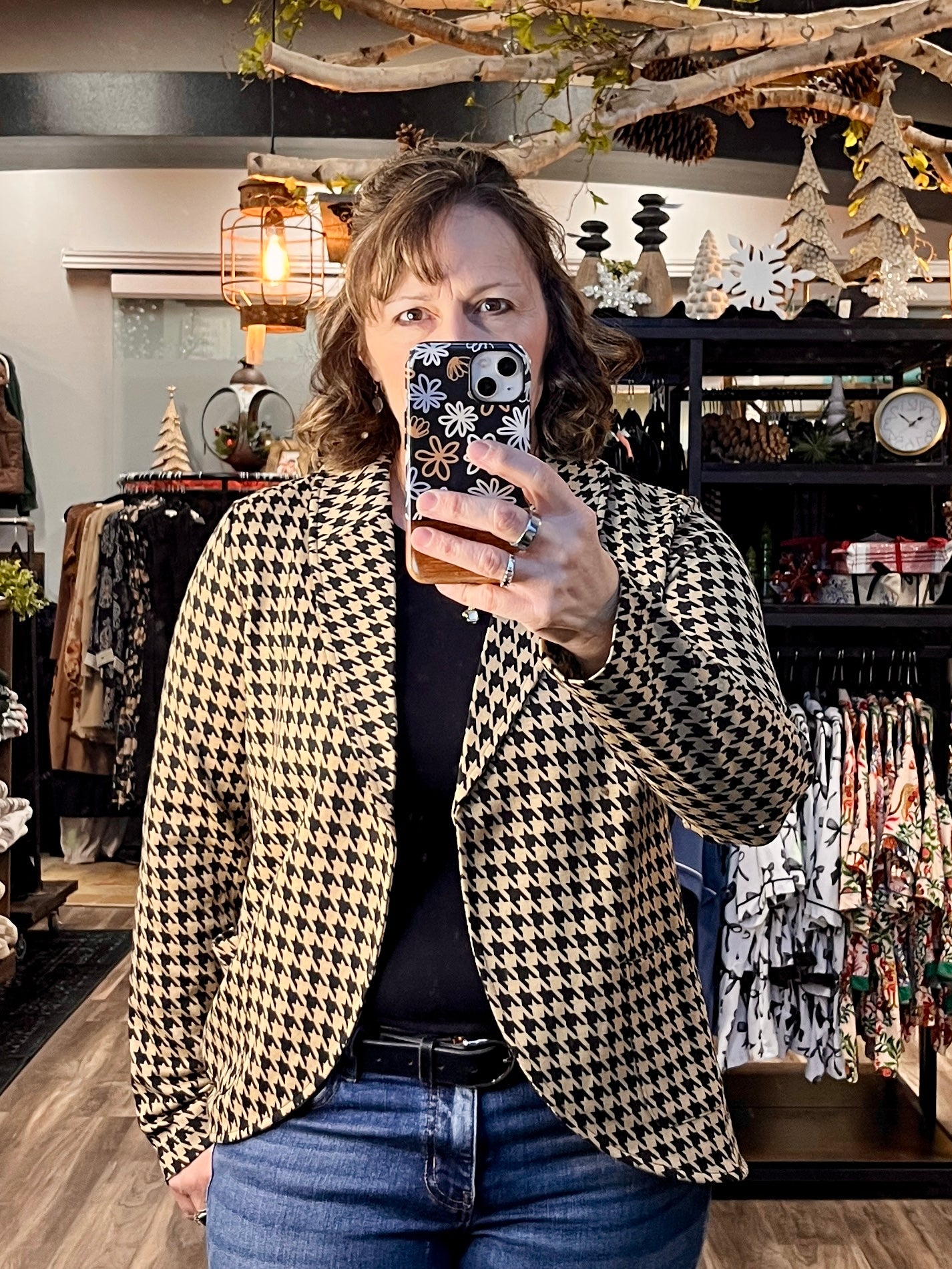 Leslie Houndstooth Blazer