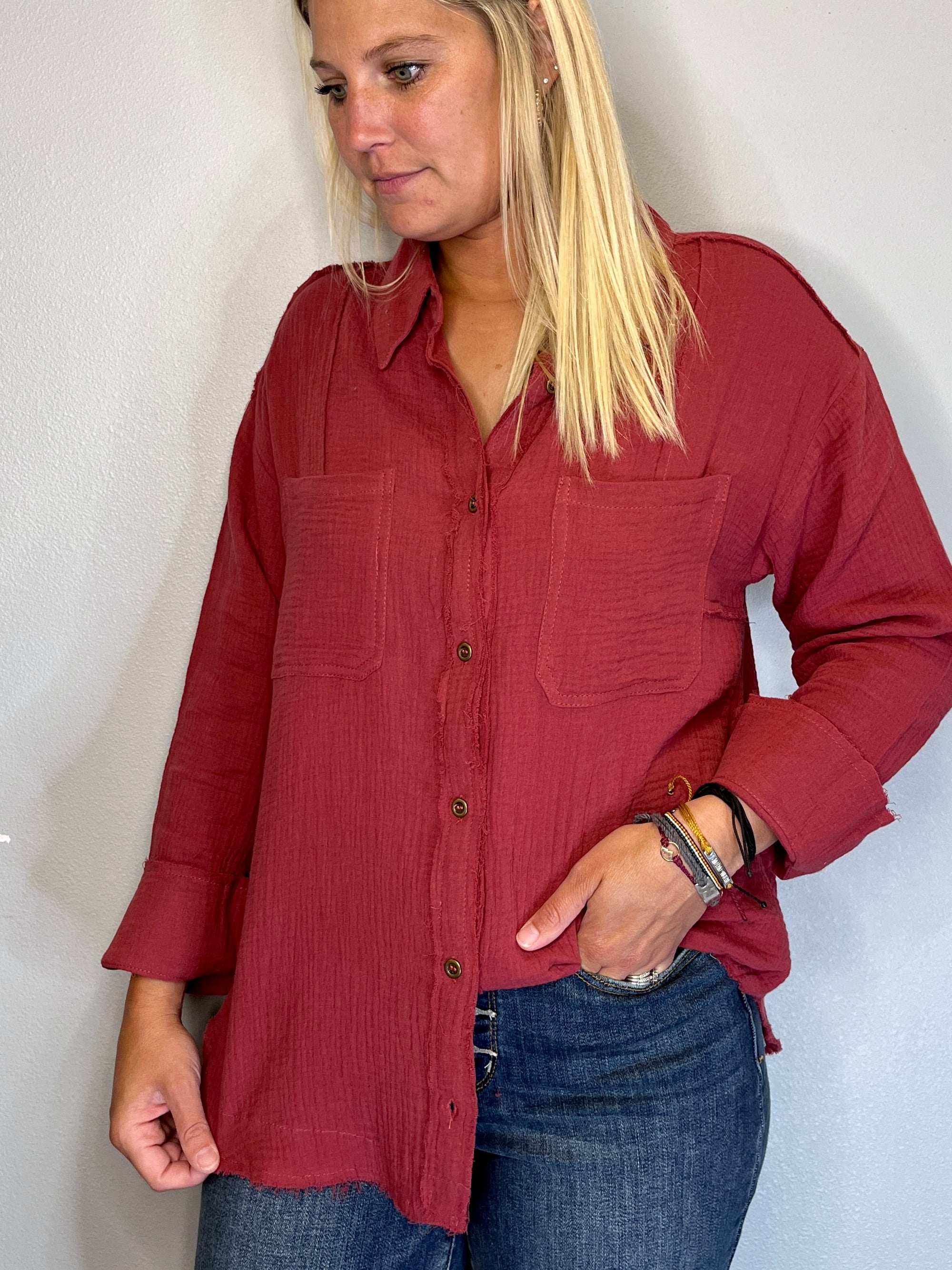 Corby Button Up Top