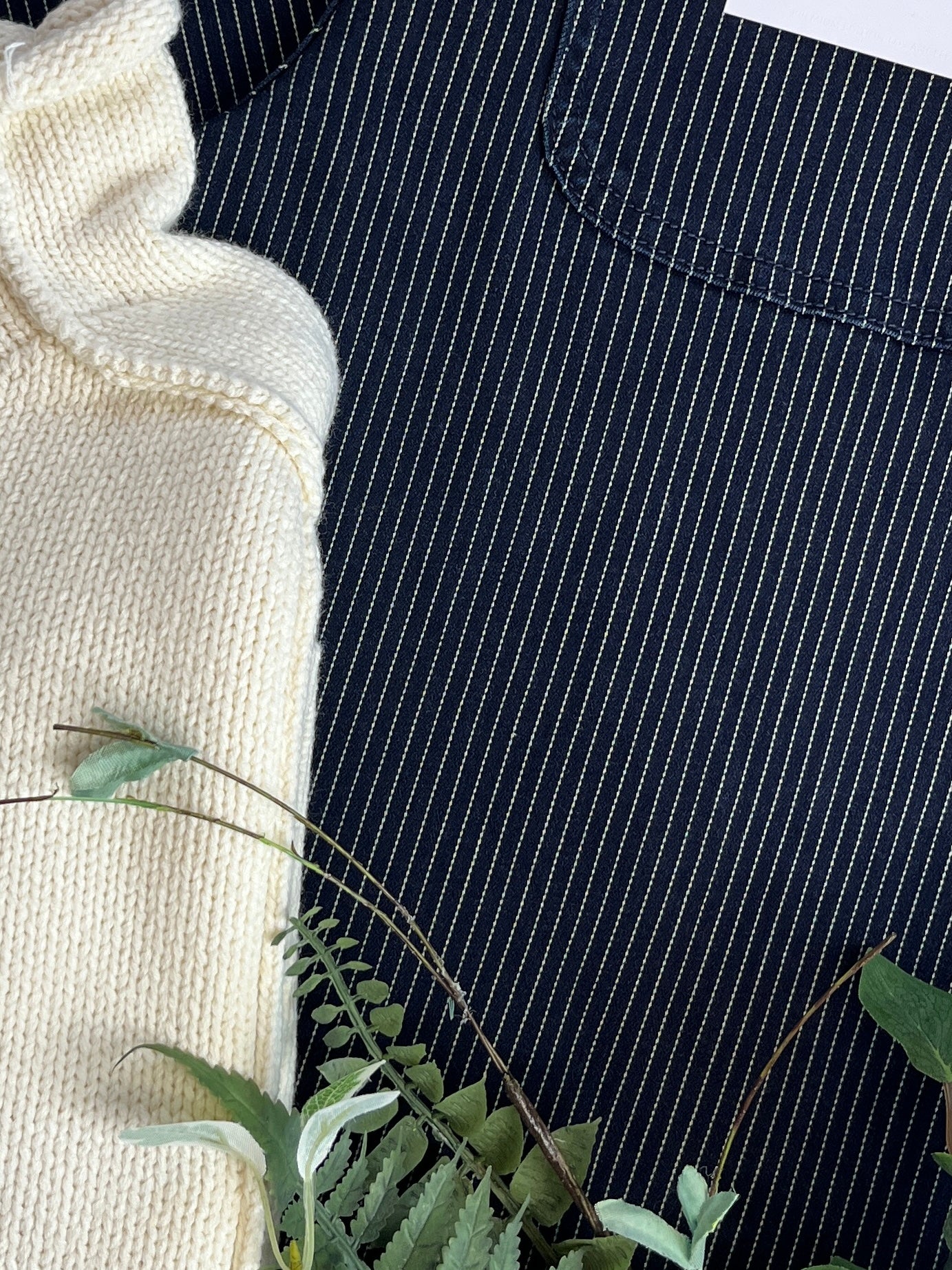 Olivia Navy Stripe Denim