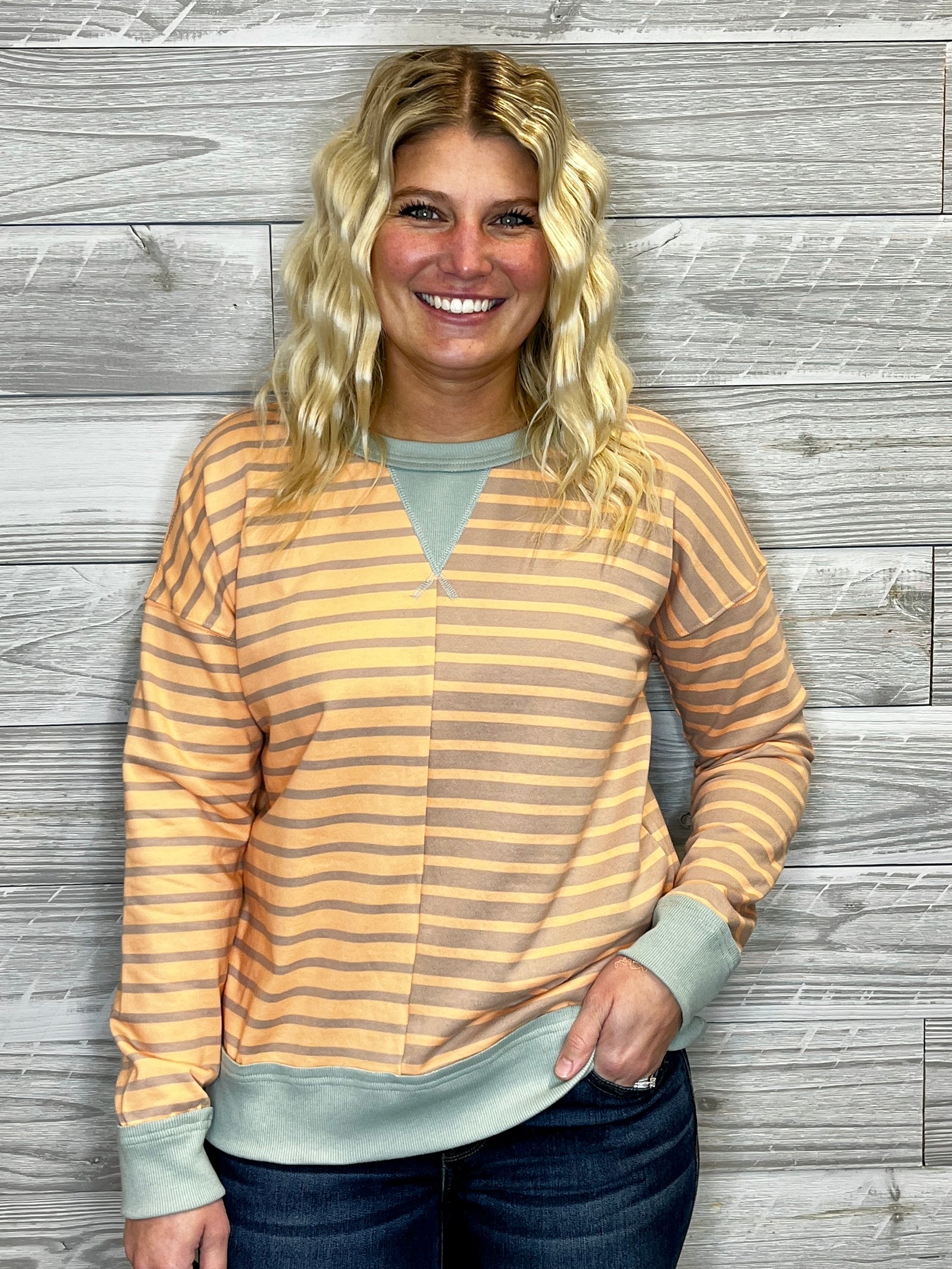 Kenna Stripe Sweatshirt