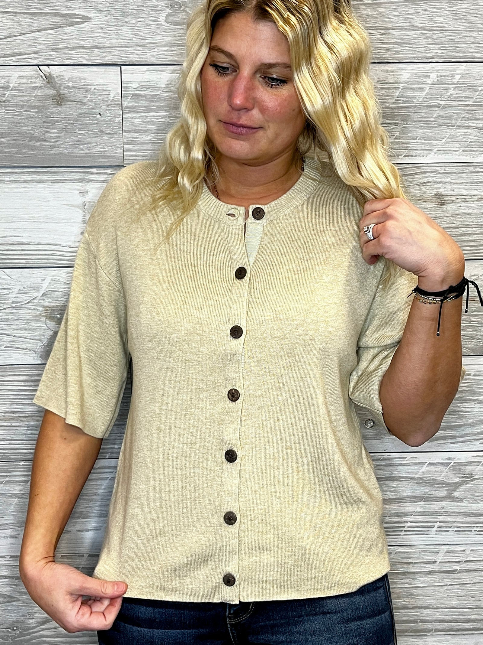 Sophie Khaki Cardigan