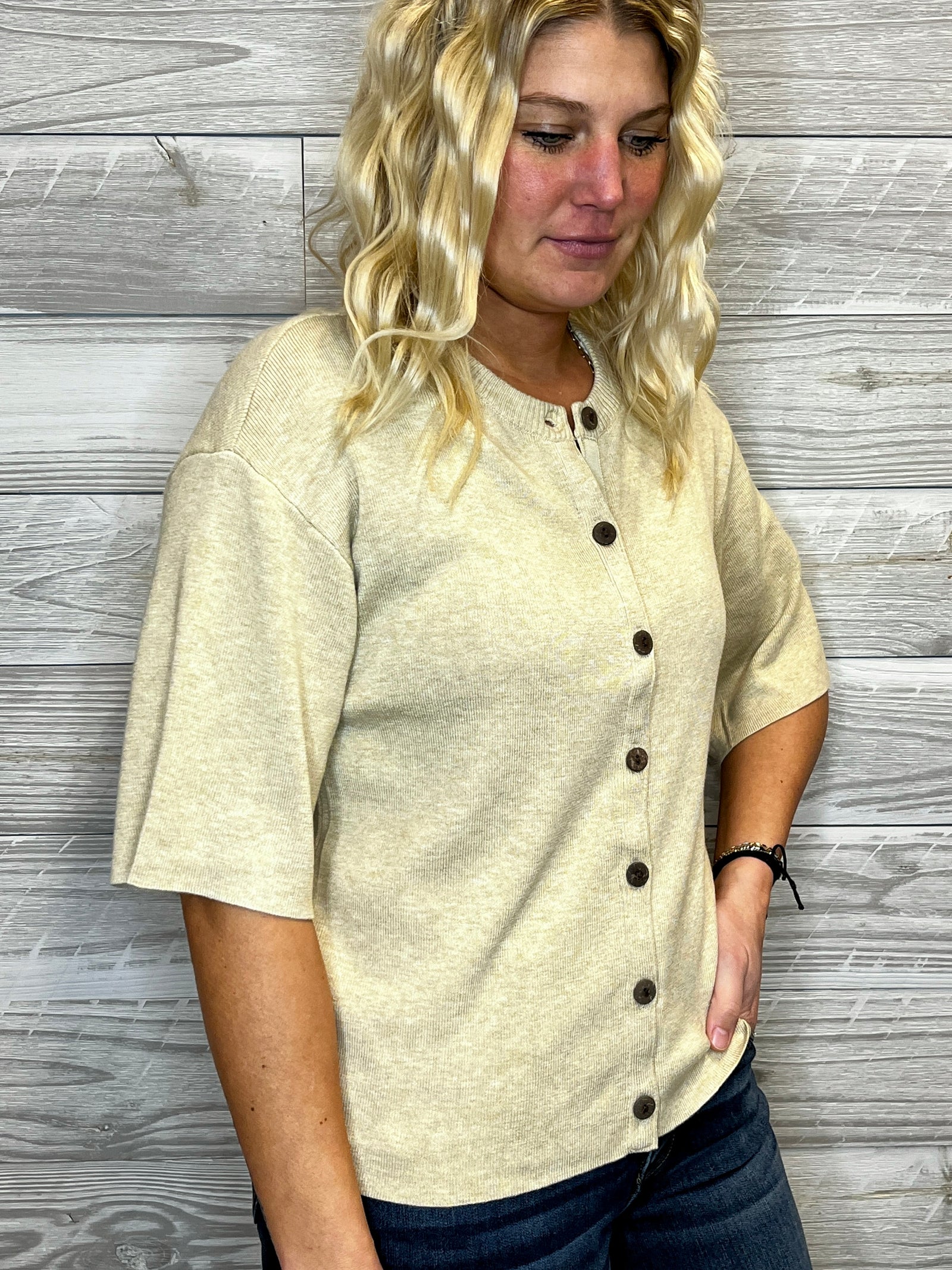 Sophie Khaki Cardigan