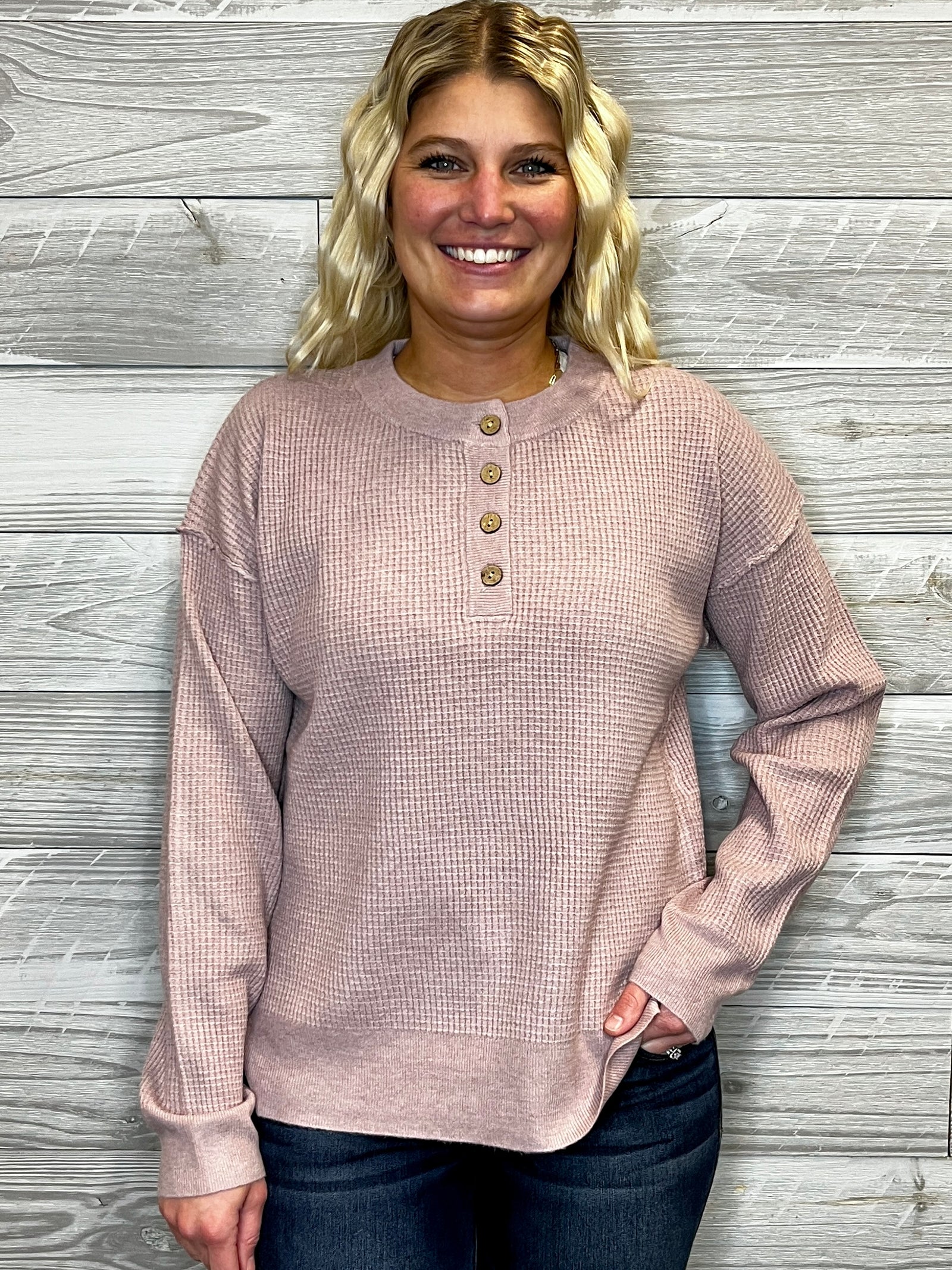 Ketty Waffle Knit Top