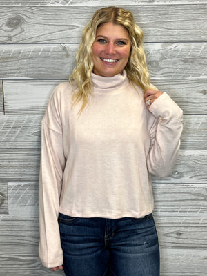 Cindy Pink Cowl Neck