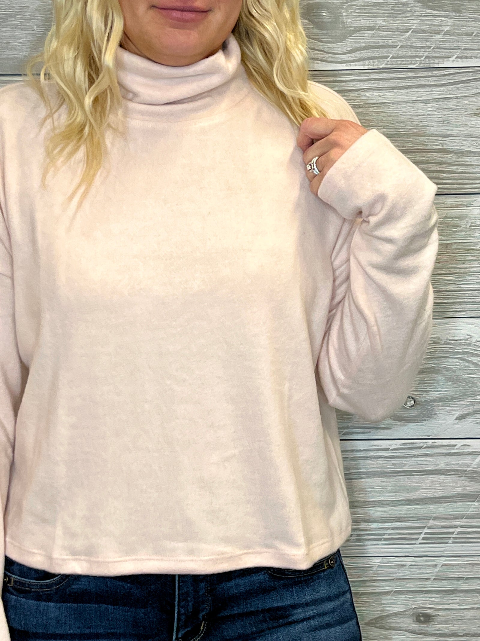 Cindy Pink Cowl Neck