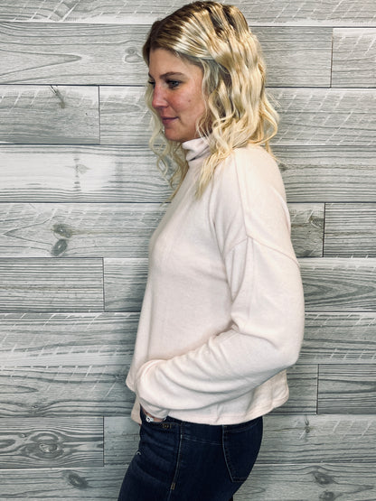 Cindy Pink Cowl Neck