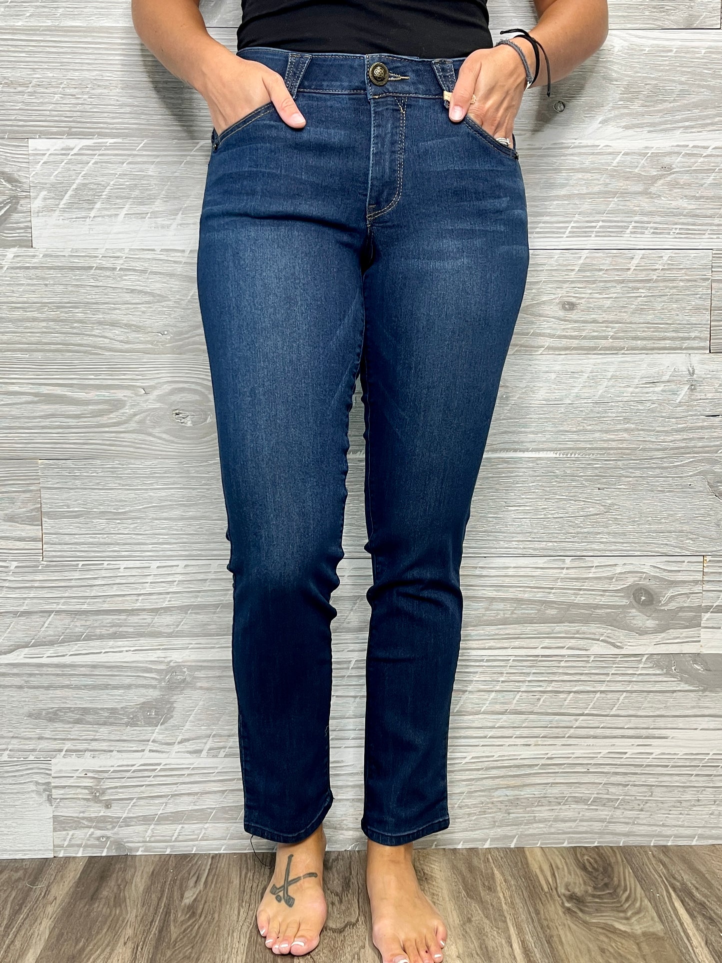 Democracy Ady Dark Wash Straight Leg Jeans