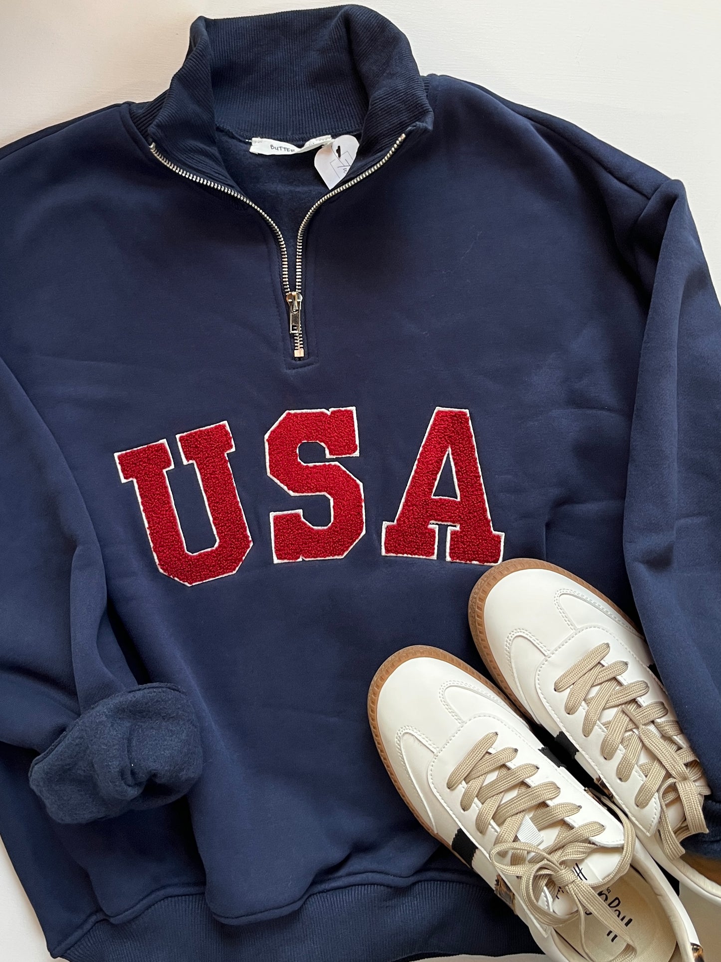 USA 1/4 Zip Sweatshirt